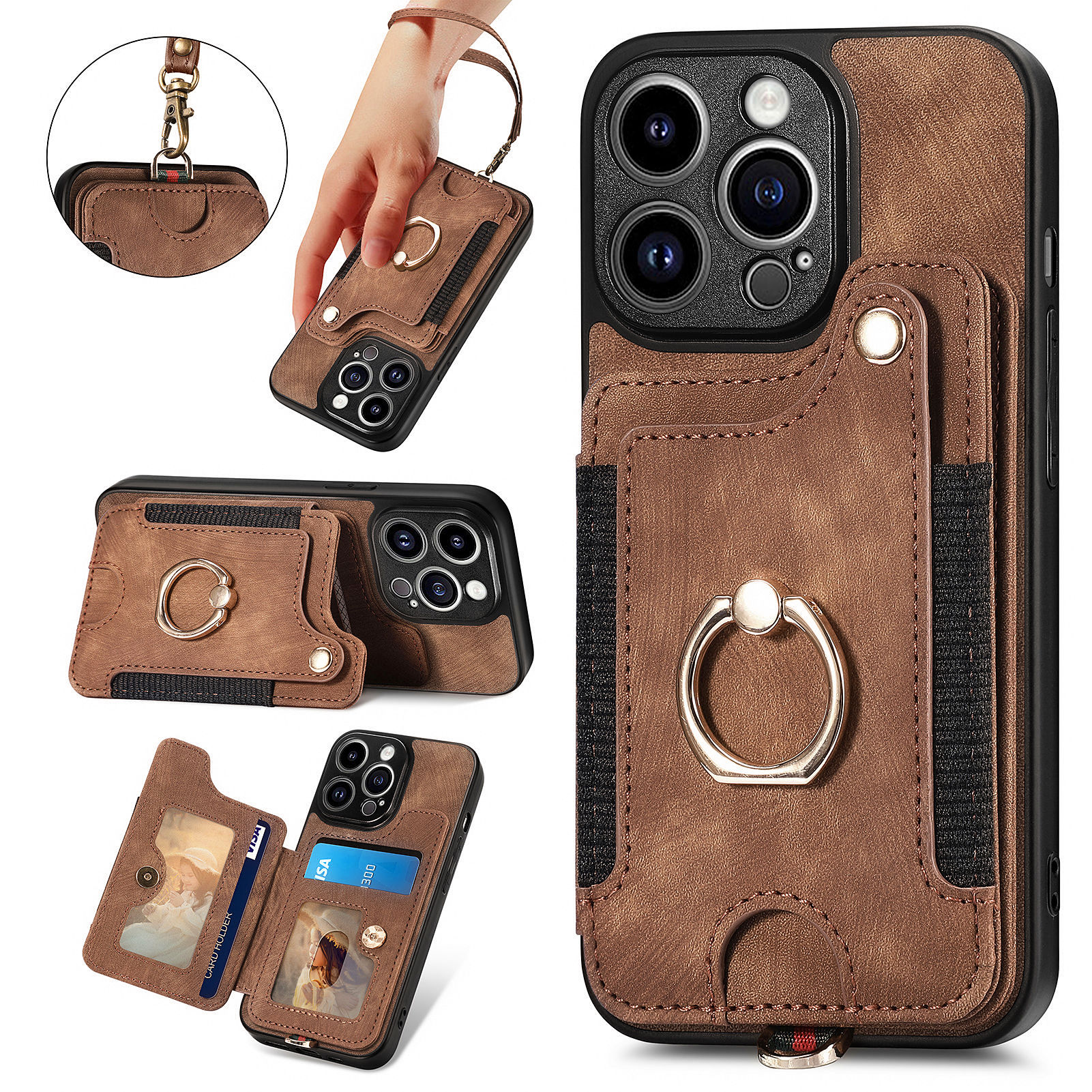 Bump Proof Cover Für Iphone 14 Pro RFID Blocking Card Halter PU Leder+pc+tpu Kickstand Telefonhülle - Braun, iPhone 14 Pro
Bump Proof Cover Für Iphone 14 Pro RFID Blocking Card Halter PU Leder+pc+tpu Kickstand Telefonhülle - Braun, iPhone 14 Pro