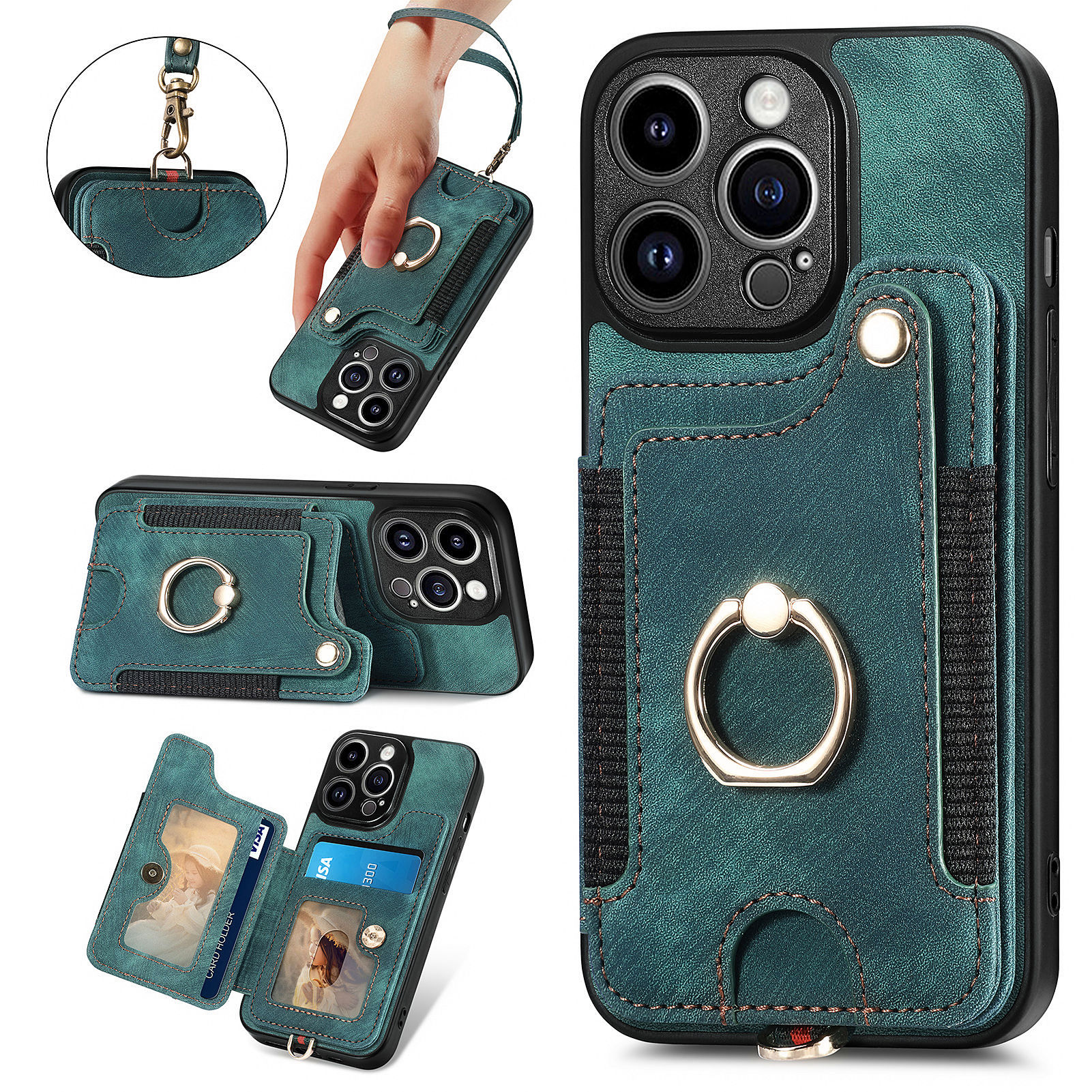 Bump Proof Cover Für Iphone 14 Pro RFID Blocking Card Halter PU Leder+pc+tpu Kickstand Telefonhülle - Grün, iPhone 14 Pro
Bump Proof Cover Für Iphone 14 Pro RFID Blocking Card Halter PU Leder+pc+tpu Kickstand Telefonhülle - Grün, iPhone 14 Pro