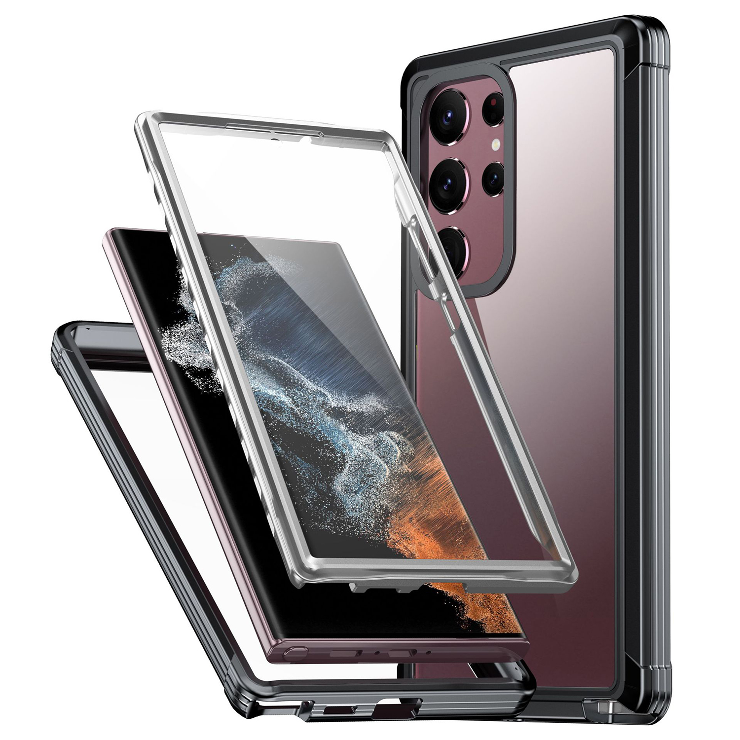 Für Das Samsung Galaxy S23 Ultra -schockdelefonabdeckung PC + TPU Clear Case Mit PET -bildschirmschutz, Galaxy S23 Ultra
Für Das Samsung Galaxy S23 Ultra -schockdelefonabdeckung PC + TPU Clear Case Mit PET -bildschirmschutz, Galaxy S23 Ultra