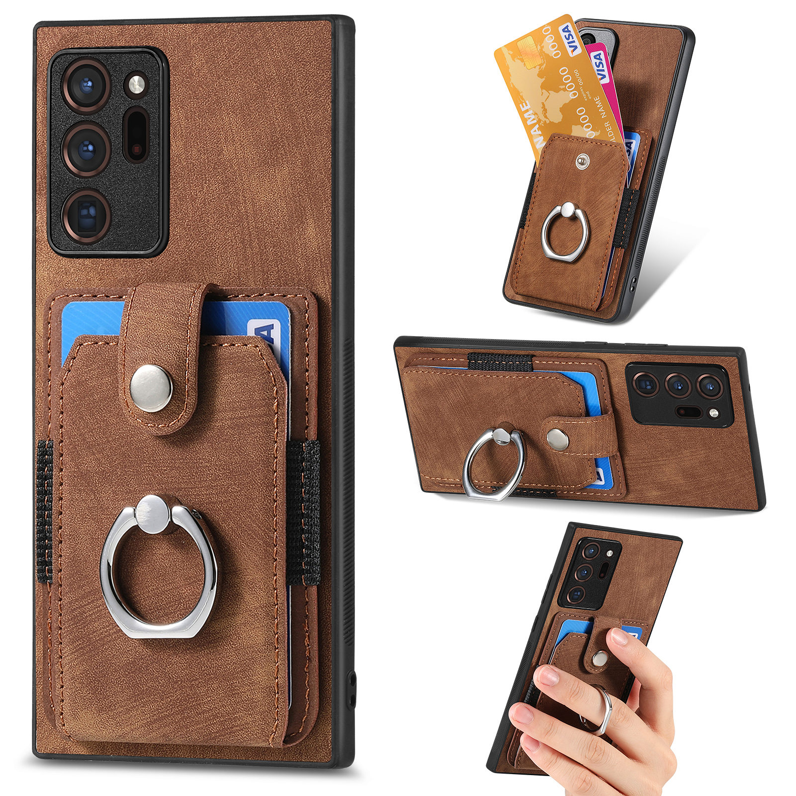 Für Samsung Galaxy Note20 Ultra / Note20 Ultra 5G Hülle PU Leather TPU PC Kickstand -telefonabdeckung Mit Kartenhalter - Braun, Galaxy Note20 Ultra
Für Samsung Galaxy Note20 Ultra / Note20 Ultra 5G Hülle PU Leather TPU PC Kickstand -telefonabdeckung Mit Kartenhalter - Braun, Galaxy Note20 Ultra