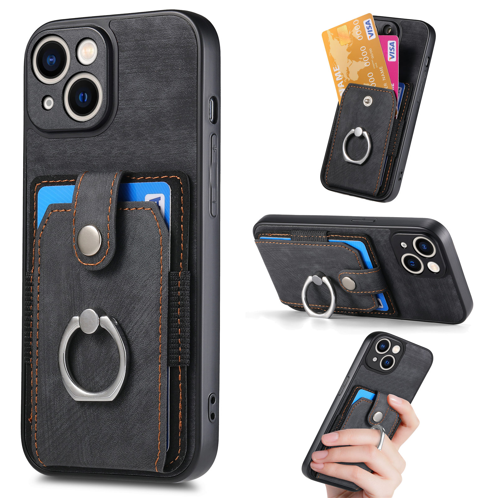Slim Hülle Für Iphone 14 Kickstand Phone Hülle Kartenhalter Schockproofes Telefon Cover PU Leder TPU PC Shell - Schwarz, iPhone 14
Slim Hülle Für Iphone 14 Kickstand Phone Hülle Kartenhalter Schockproofes Telefon Cover PU Leder TPU PC Shell - Schwarz, iPhone 14