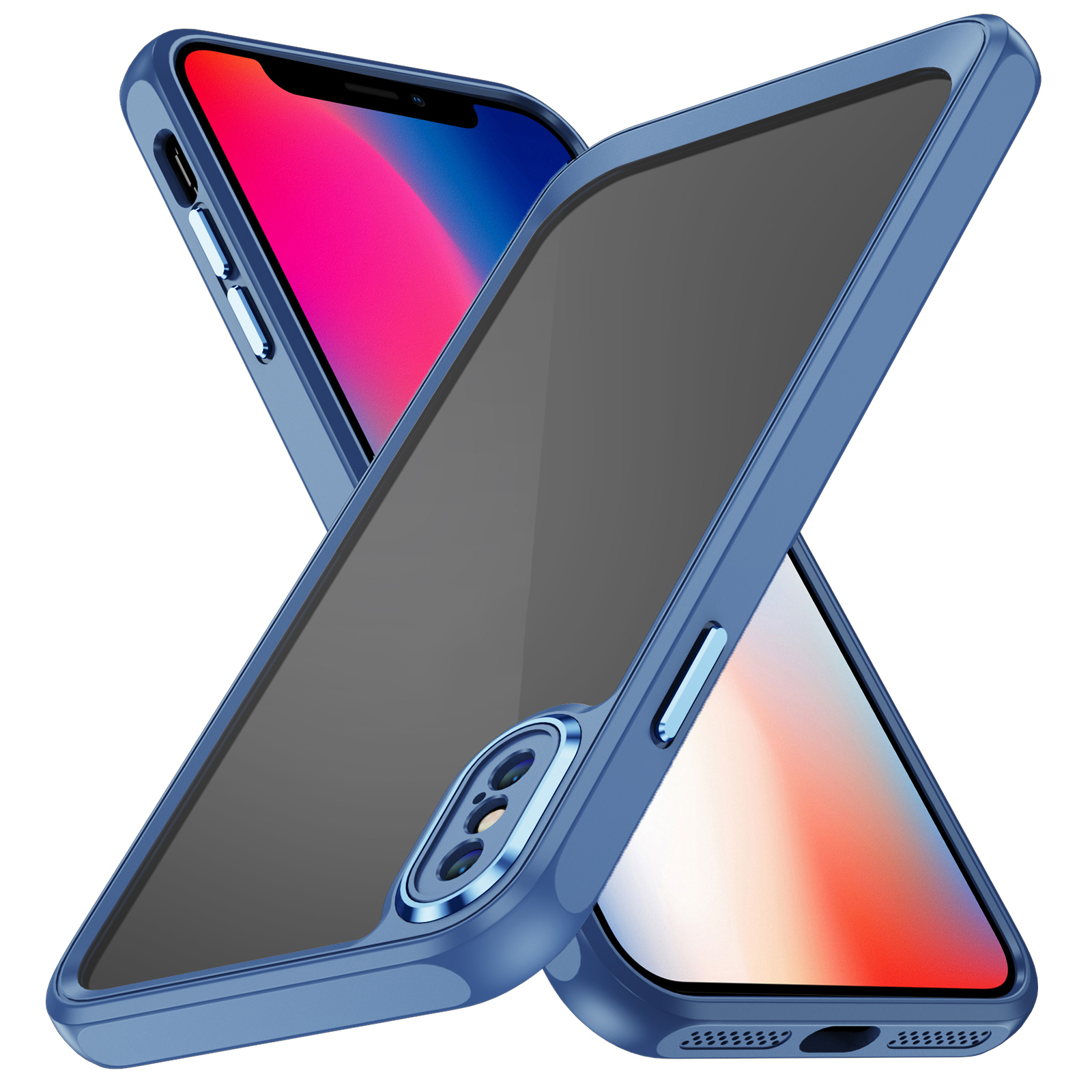 Für Iphone X / XS 5,8 Zoll Kristallklares Telefonfall Stoßdämpfung Tpu+acryl Rückzugabdeckung - Blau, iPhone X
Für Iphone X / XS 5,8 Zoll Kristallklares Telefonfall Stoßdämpfung Tpu+acryl Rückzugabdeckung - Blau, iPhone X