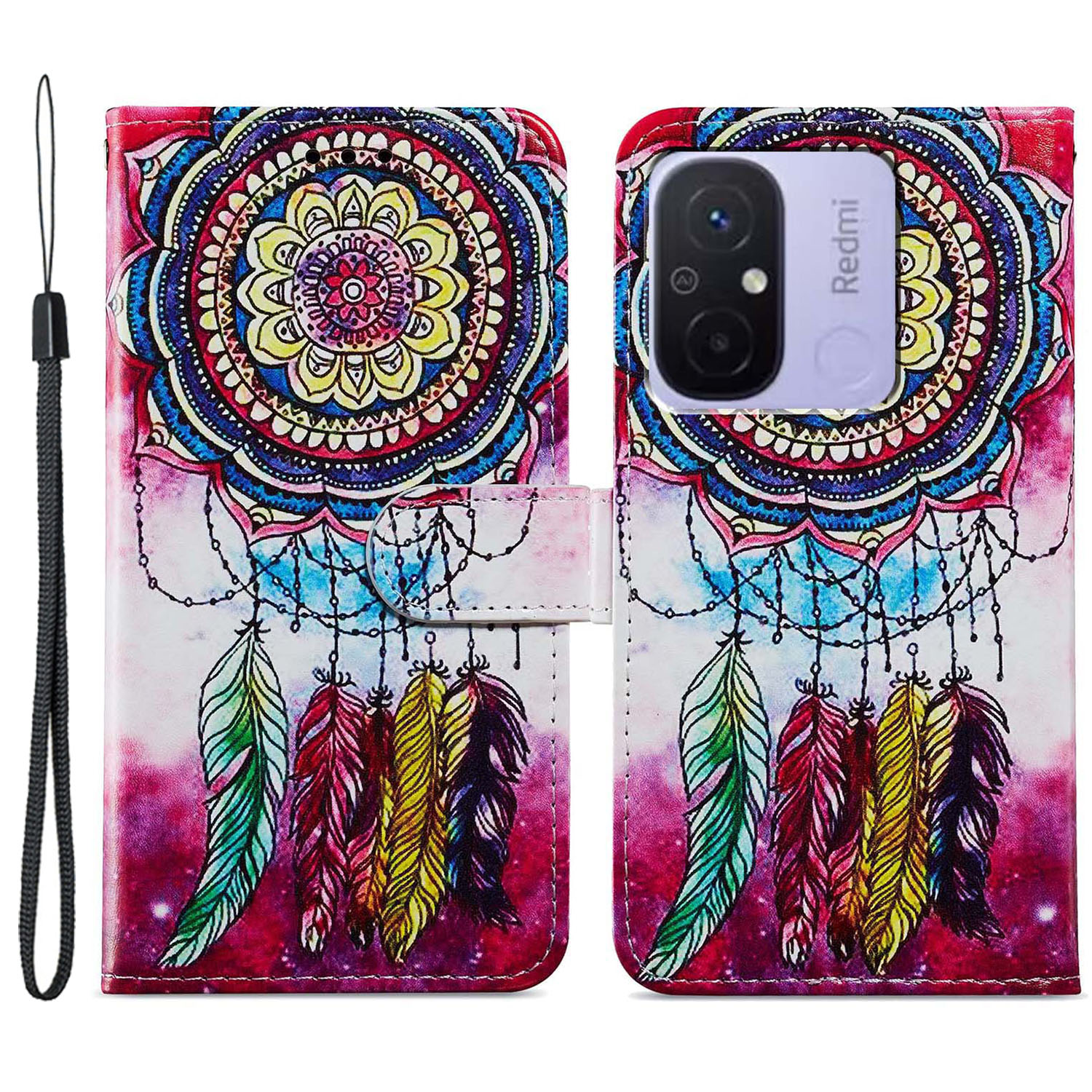 Für Xiaomi Redmi 12C 4G Wallet Phone Hülle PU Leder -muster -druckständer Cover - Traumfänger, Xiaomi Redmi 12C 4G
Für Xiaomi Redmi 12C 4G Wallet Phone Hülle PU Leder -muster -druckständer Cover - Traumfänger, Xiaomi Redmi 12C 4G