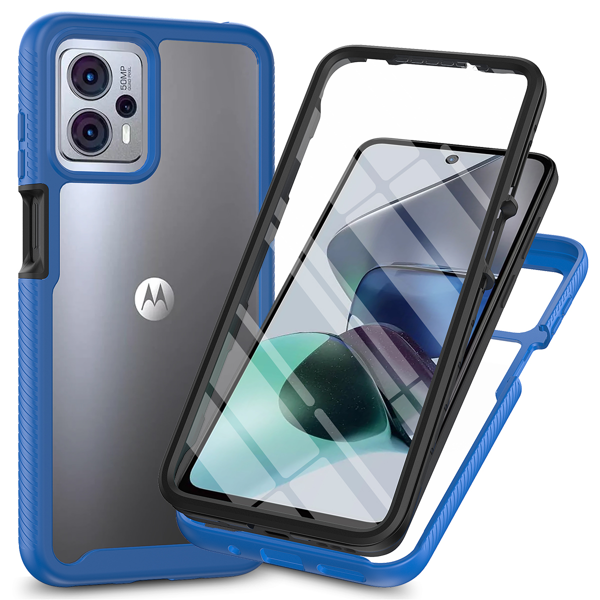 Telefonkoffer Für Motorola Moto G13 4G / G23 4G 3-in-1 Abnehmbarer Schutzfall Mit Pet-screen-beschützer - Dunkelblau, Motorola Moto G13 4G
Telefonkoffer Für Motorola Moto G13 4G / G23 4G 3-in-1 Abnehmbarer Schutzfall Mit Pet-screen-beschützer - Dunkelblau, Motorola Moto G13 4G
