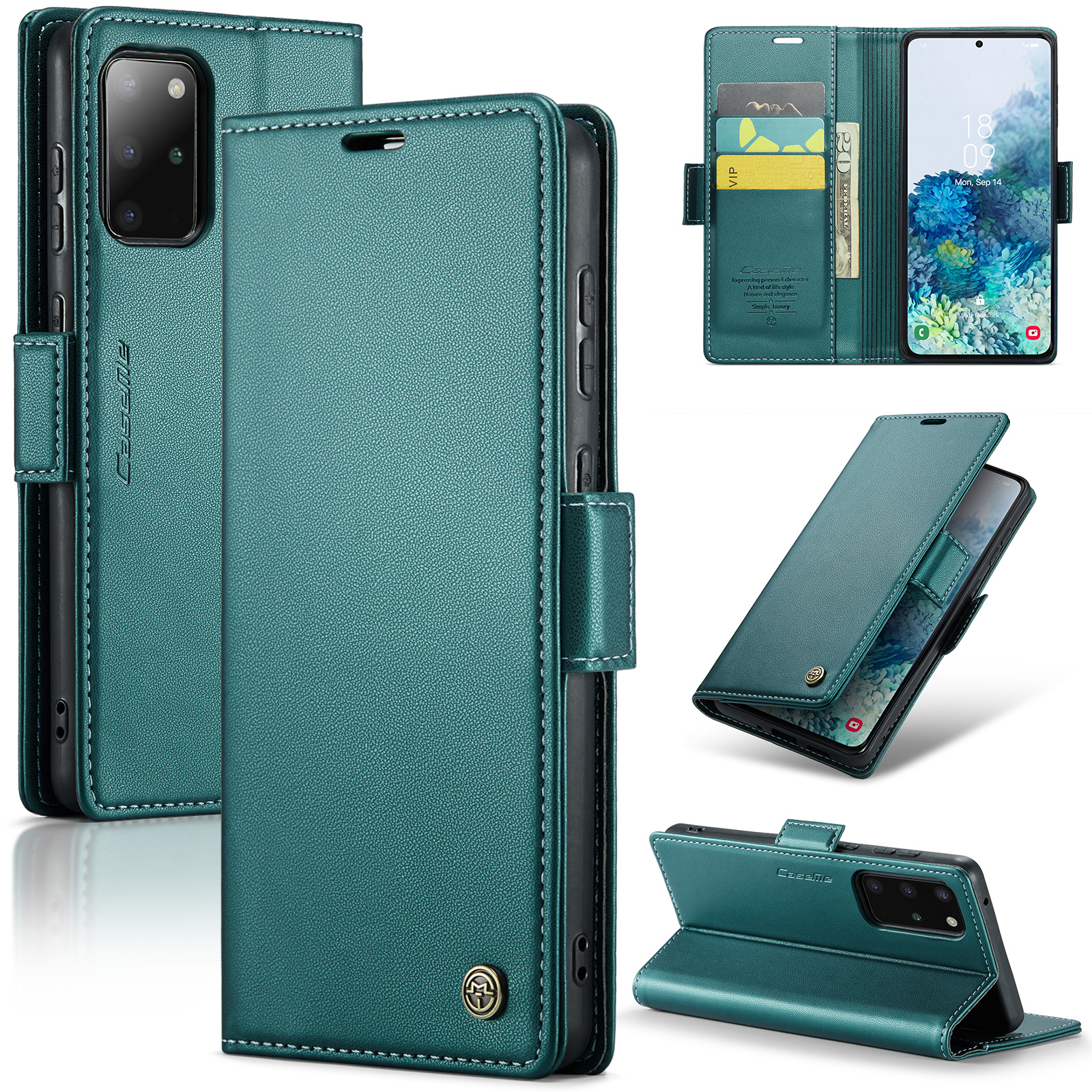 Caseme 023 Series Phone Stand Case Für Samsung Galaxy S20 Plus 5G / 4G PU Leder RFID -blockierungsbrieftasche Abdeckung - Grün, Galaxy S20 Plus 5G
Caseme 023 Series Phone Stand Case Für Samsung Galaxy S20 Plus 5G / 4G PU Leder RFID -blockierungsbrieftasche Abdeckung - Grün, Galaxy S20 Plus 5G