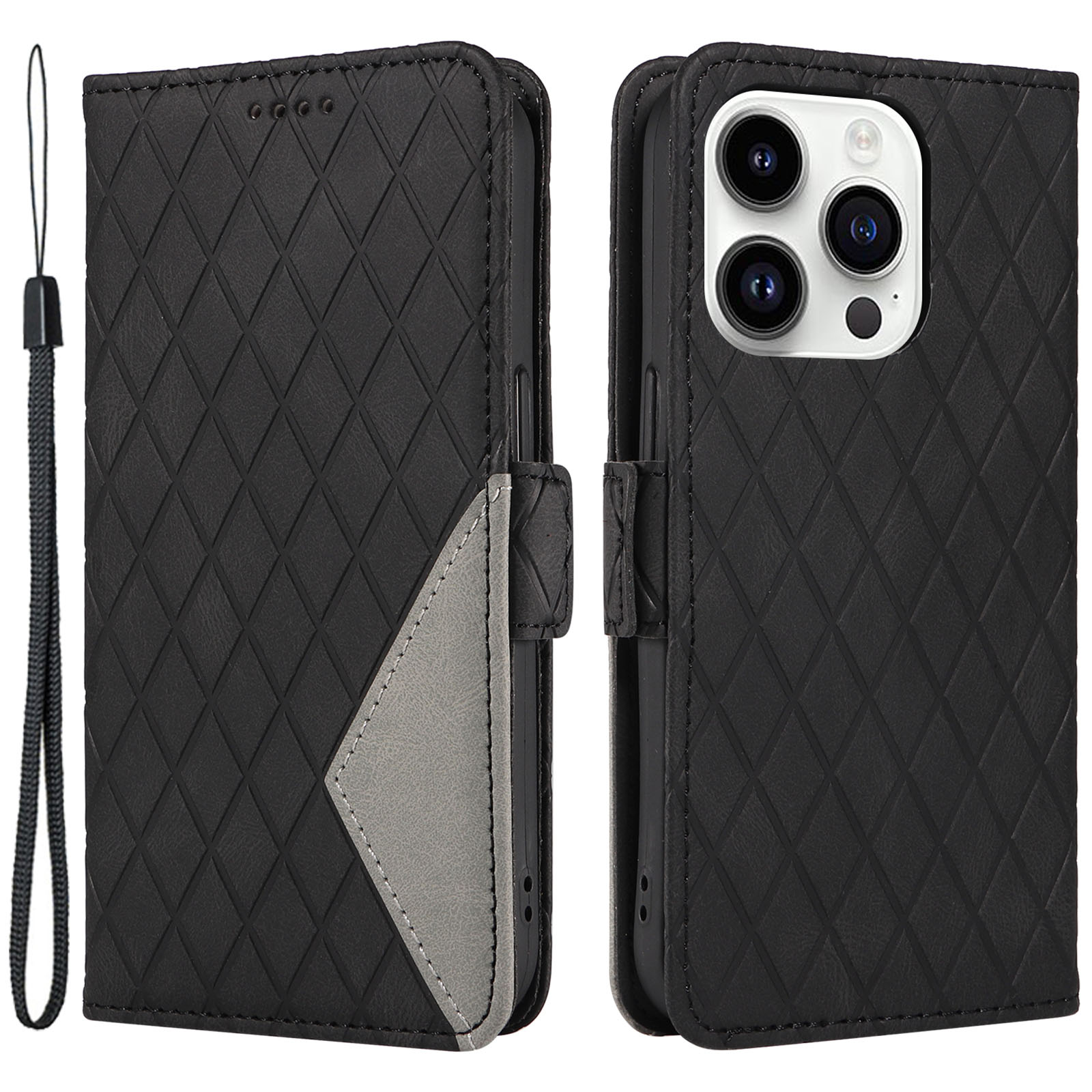 Für Iphone 14 Pro PU Leder Telefon Hülle Rhombus Eingeprägte Farbspleiß -brieftaschen -ständer Cover - Schwarz, iPhone 14 Pro
Für Iphone 14 Pro PU Leder Telefon Hülle Rhombus Eingeprägte Farbspleiß -brieftaschen -ständer Cover - Schwarz, iPhone 14 Pro