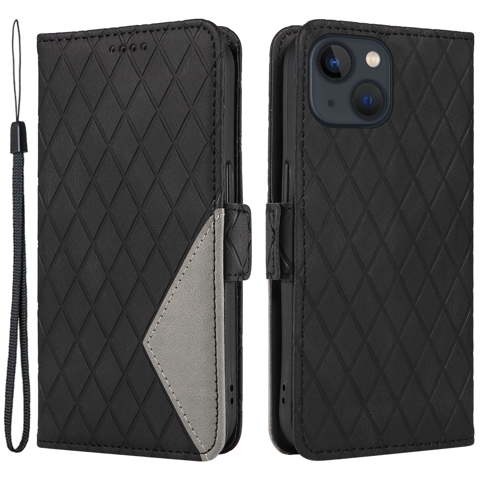 Standabdeckung Für Iphone 13 6,1 Zoll Farbspleißen Rhombus Eingeprägtes Telefon Leder Brieftasche Hülle - Schwarz, iPhone 13
Standabdeckung Für Iphone 13 6,1 Zoll Farbspleißen Rhombus Eingeprägtes Telefon Leder Brieftasche Hülle - Schwarz, iPhone 13