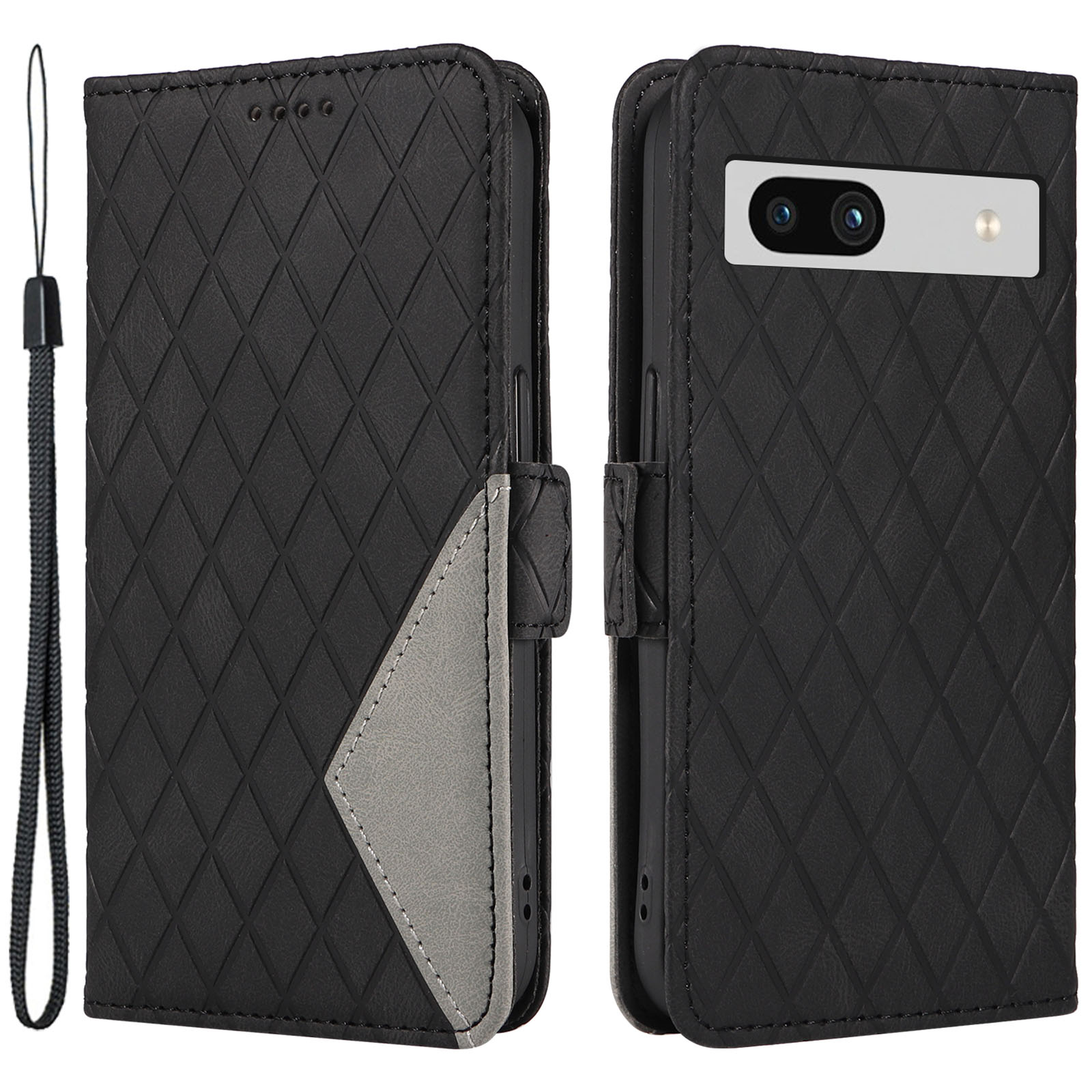 Rhombus Eingeprägter Standhülle Für Google Pixel 7a Farbspleißen PU Leder Brieftasche Telefonabdeckung - Schwarz, Google Pixel 7a
Rhombus Eingeprägter Standhülle Für Google Pixel 7a Farbspleißen PU Leder Brieftasche Telefonabdeckung - Schwarz, Google Pixel 7a