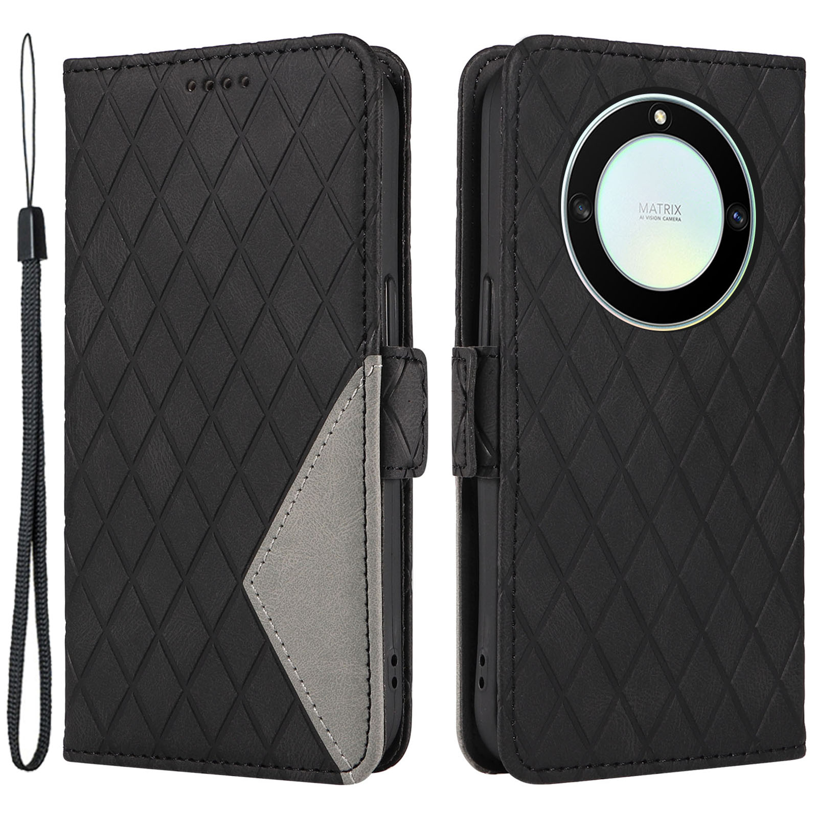 Telefonleder -hülle Für Ehren X40 5g / X9a 5g / Magic5 Lite 5G Rhombus Eingeprägter Mobiltelefonständer Brieftaschenabdeckung - Schwarz, Honor X40 5G
Telefonleder -hülle Für Ehren X40 5g / X9a 5g / Magic5 Lite 5G Rhombus Eingeprägter Mobiltelefonständer Brieftaschenabdeckung - Schwarz, Honor X40 5G