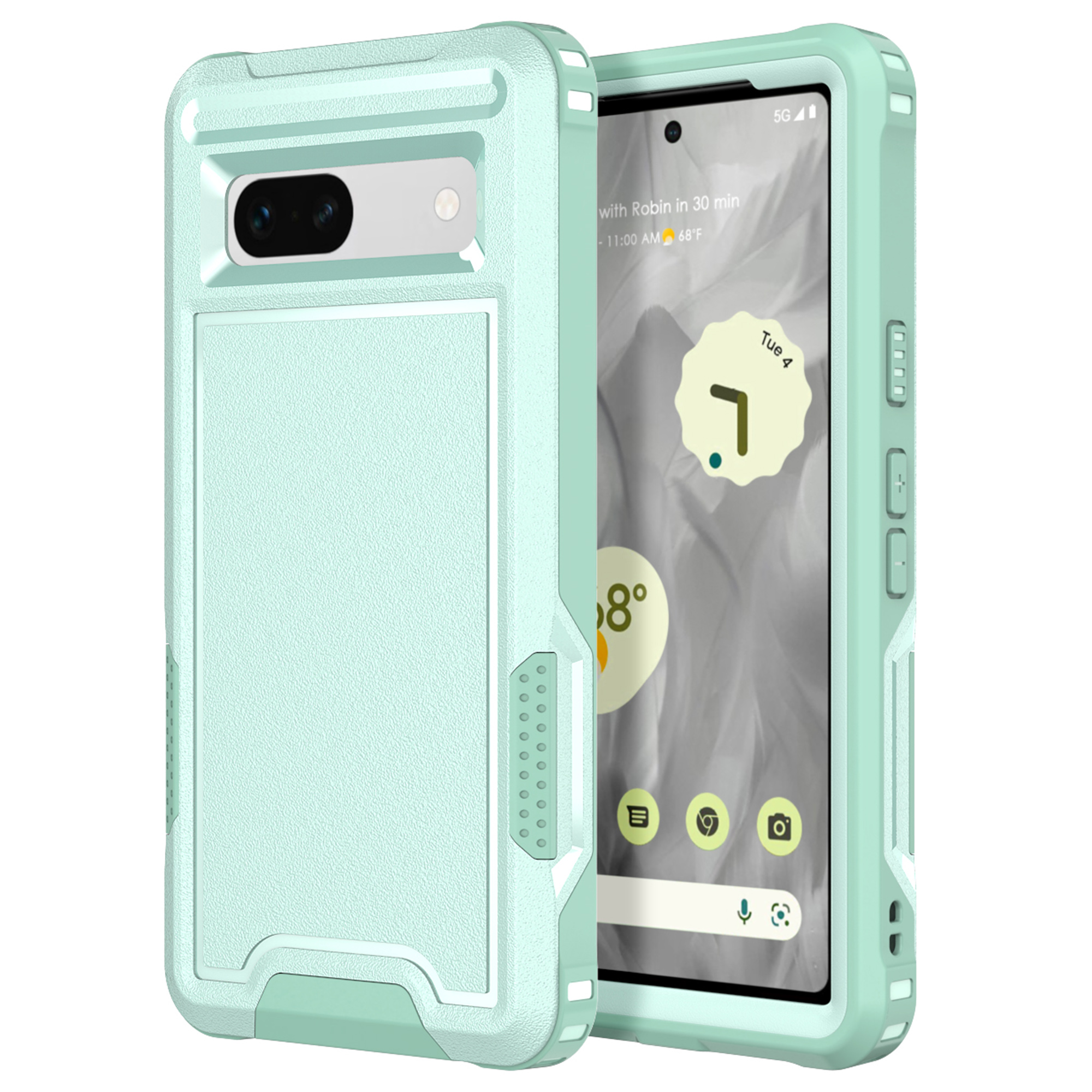 Für Google Pixel 7a Rugged Hybrid Hard PC Soft TPU Phone Case Nicht-schlupf-schutzschutzabdeckung - Minzgrün, Google Pixel 7a
Für Google Pixel 7a Rugged Hybrid Hard PC Soft TPU Phone Case Nicht-schlupf-schutzschutzabdeckung - Minzgrün, Google Pixel 7a