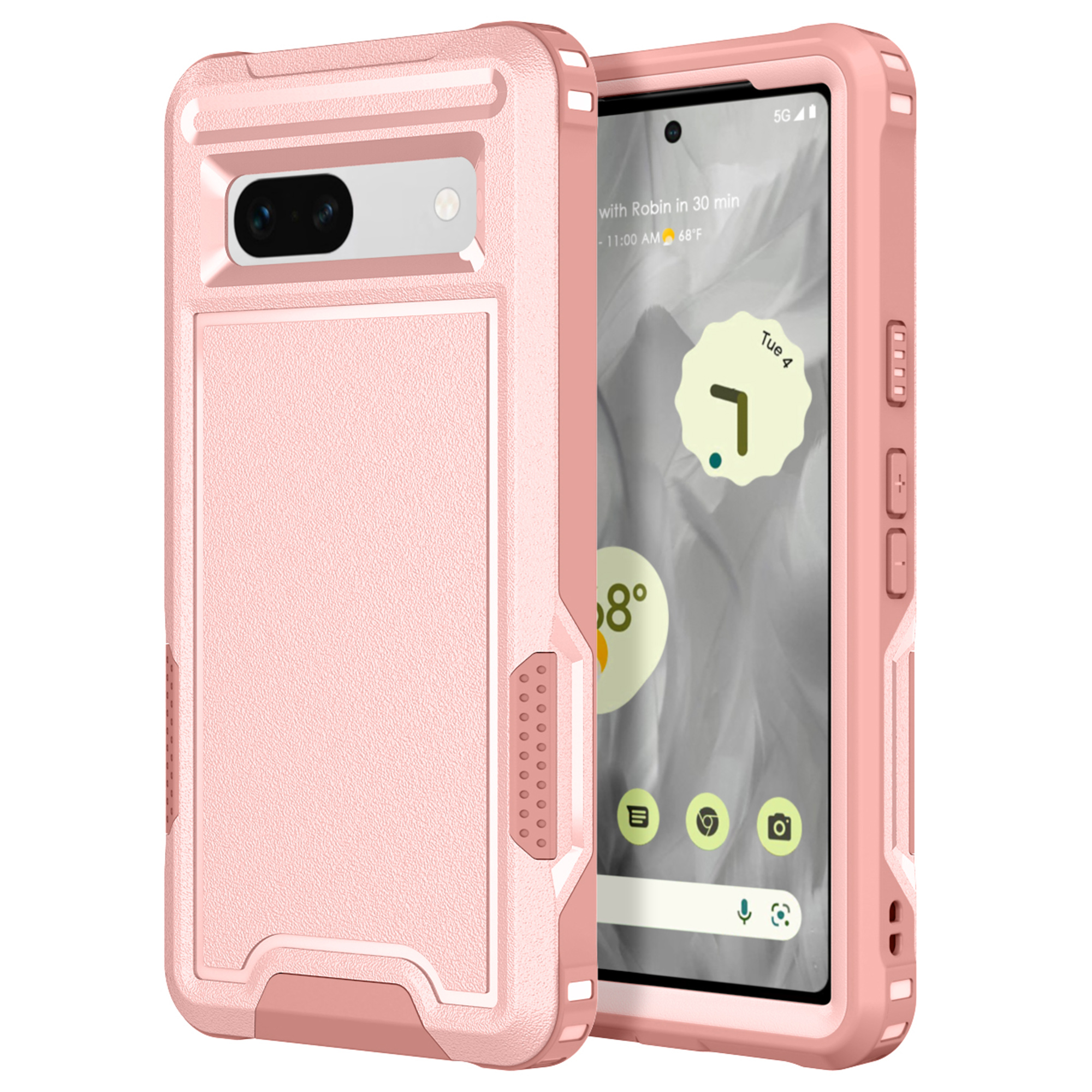 Für Google Pixel 7a Rugged Hybrid Hard PC Soft TPU Phone Case Nicht-schlupf-schutzschutzabdeckung - Pink+tiefrosa, Google Pixel 7a
Für Google Pixel 7a Rugged Hybrid Hard PC Soft TPU Phone Case Nicht-schlupf-schutzschutzabdeckung - Pink+tiefrosa, Google Pixel 7a