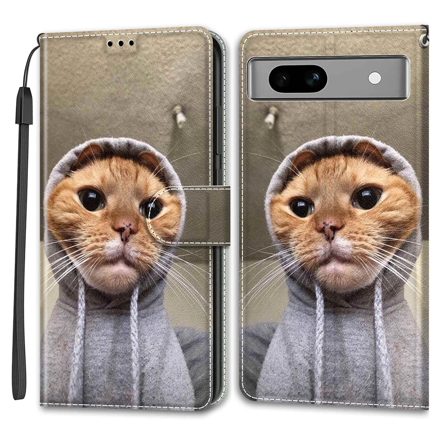 Für Google Pixel 7a PU Ledermuster -druckkoffer -karten -ständer -telefonabdeckung Mit Riemen - Gelbe Katze / Pullover, Google Pixel 7a
Für Google Pixel 7a PU Ledermuster -druckkoffer -karten -ständer -telefonabdeckung Mit Riemen - Gelbe Katze / Pullover, Google Pixel 7a