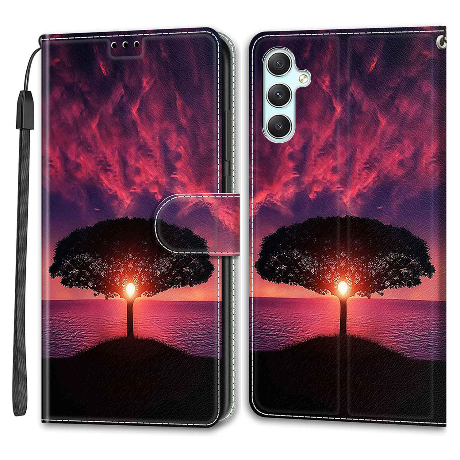 Stoßdämpfer Hülle Für Samsung Galaxy A34 5G Kartenschlitze Stand Phone Hülle Muster Gedruckt Lederabdeckung - Schwarzer Baum / Sonnenuntergang, Galaxy A34 5G
Stoßdämpfer Hülle Für Samsung Galaxy A34 5G Kartenschlitze Stand Phone Hülle Muster Gedruckt Lederabdeckung - Schwarzer Baum / Sonnenuntergang, Galaxy A34 5G