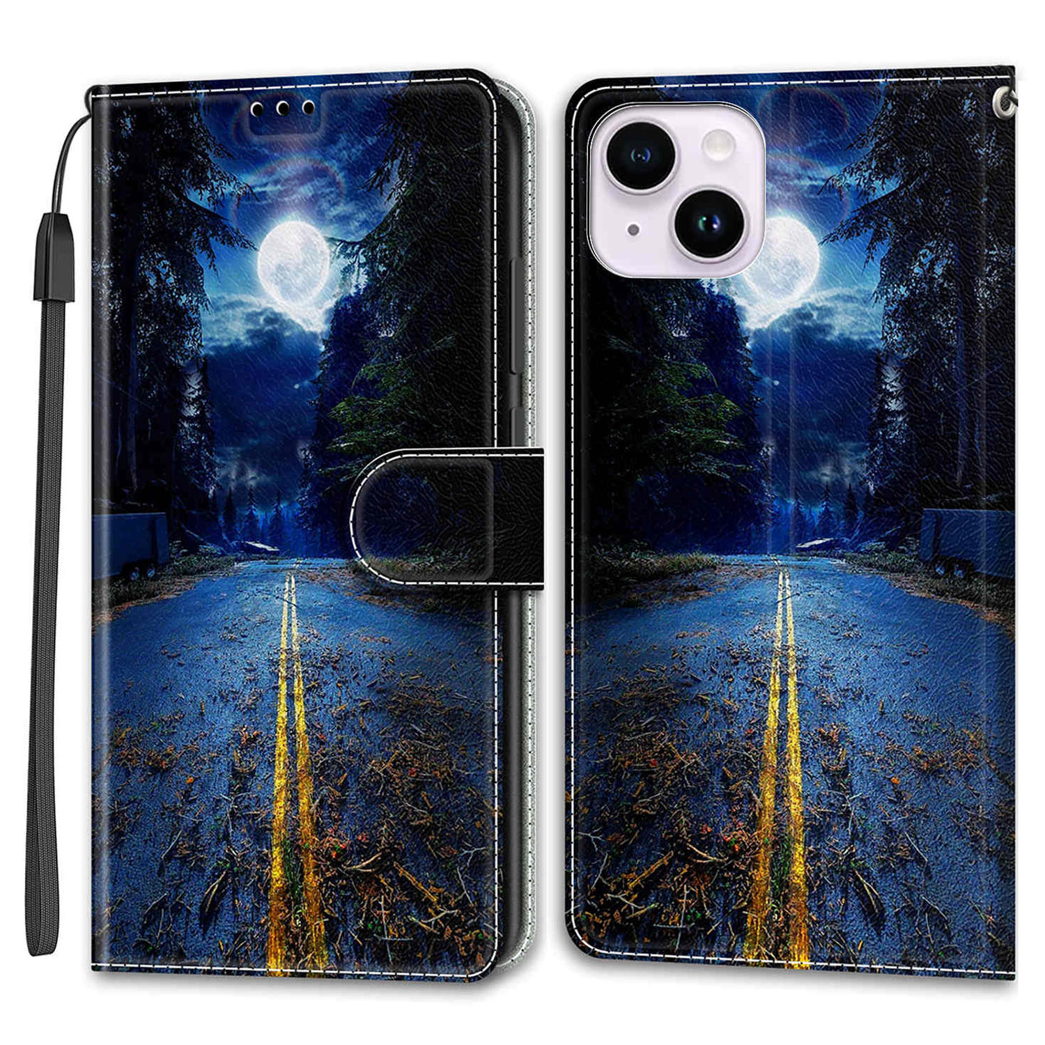 Für Iphone 14 Plus PU Ledermuster Druckkoffer -kartenhalter -telefonabdeckung Mit Stand - Nachtstraße / Mond, iPhone 14 Plus
Für Iphone 14 Plus PU Ledermuster Druckkoffer -kartenhalter -telefonabdeckung Mit Stand - Nachtstraße / Mond, iPhone 14 Plus