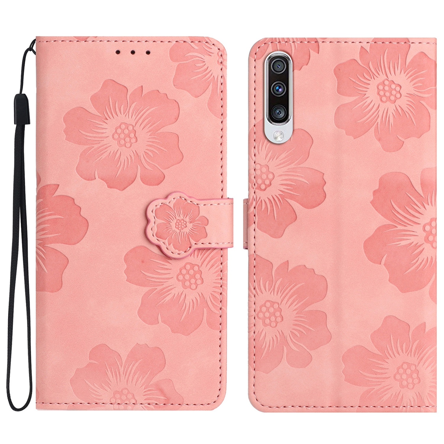 Für Samsung Galaxy A70 Blumen Eingeprägte Anti-fingerabdruck-ständer Lederhülle Brieftasche Telefonabdeckung - Rosa, Galaxy A70
Für Samsung Galaxy A70 Blumen Eingeprägte Anti-fingerabdruck-ständer Lederhülle Brieftasche Telefonabdeckung - Rosa, Galaxy A70