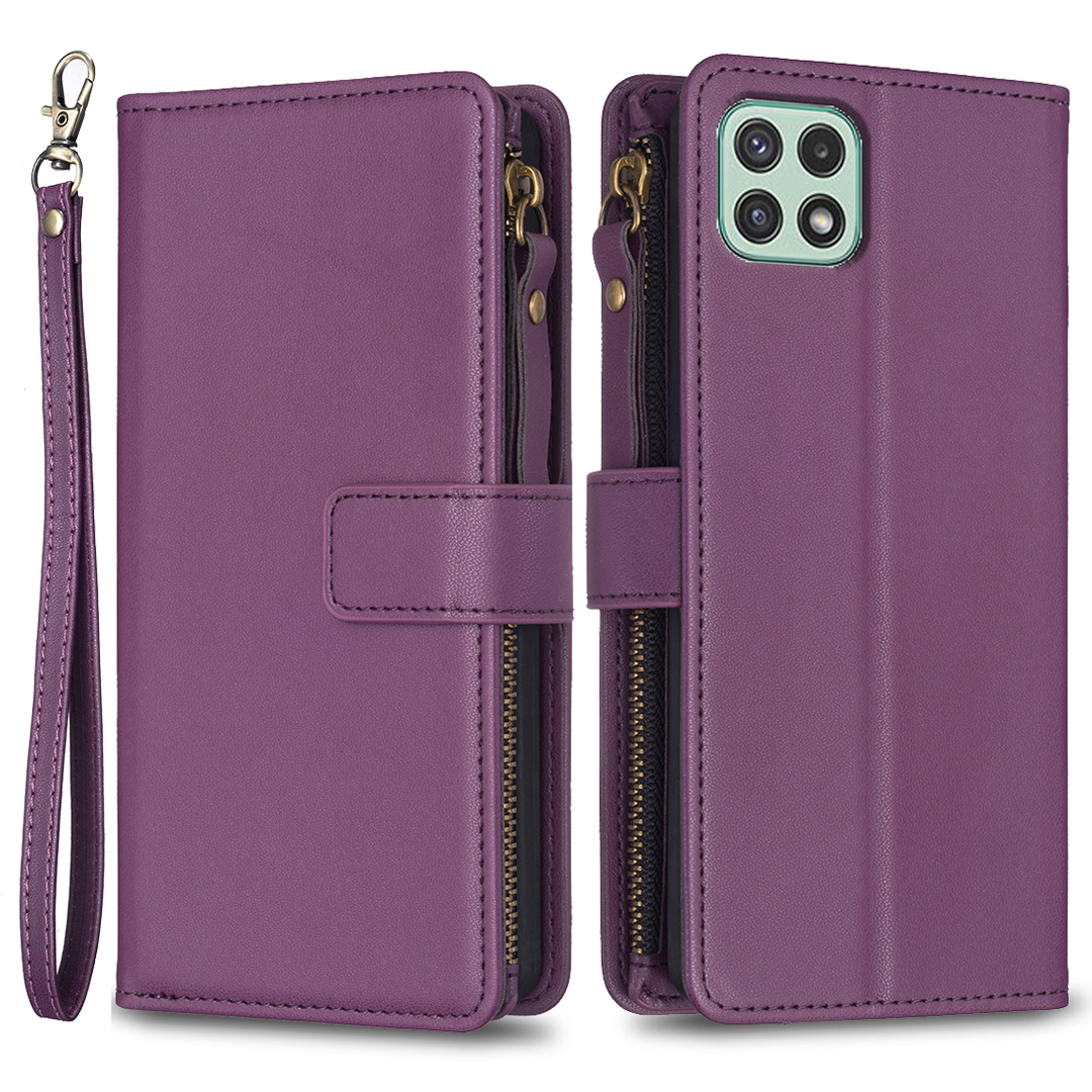 BF Style-19 Für Samsung Galaxy A22 5G (eu-version) PU Leather Hülle Reißverschluss Pocket Phone Cover Mit Ständer Brieftasche - Dunkelviolett, Galaxy A22 5G (EU Version)
BF Style-19 Für Samsung Galaxy A22 5G (eu-version) PU Leather Hülle Reißverschluss Pocket Phone Cover Mit Ständer Brieftasche - Dunkelviolett, Galaxy A22 5G (EU Version)