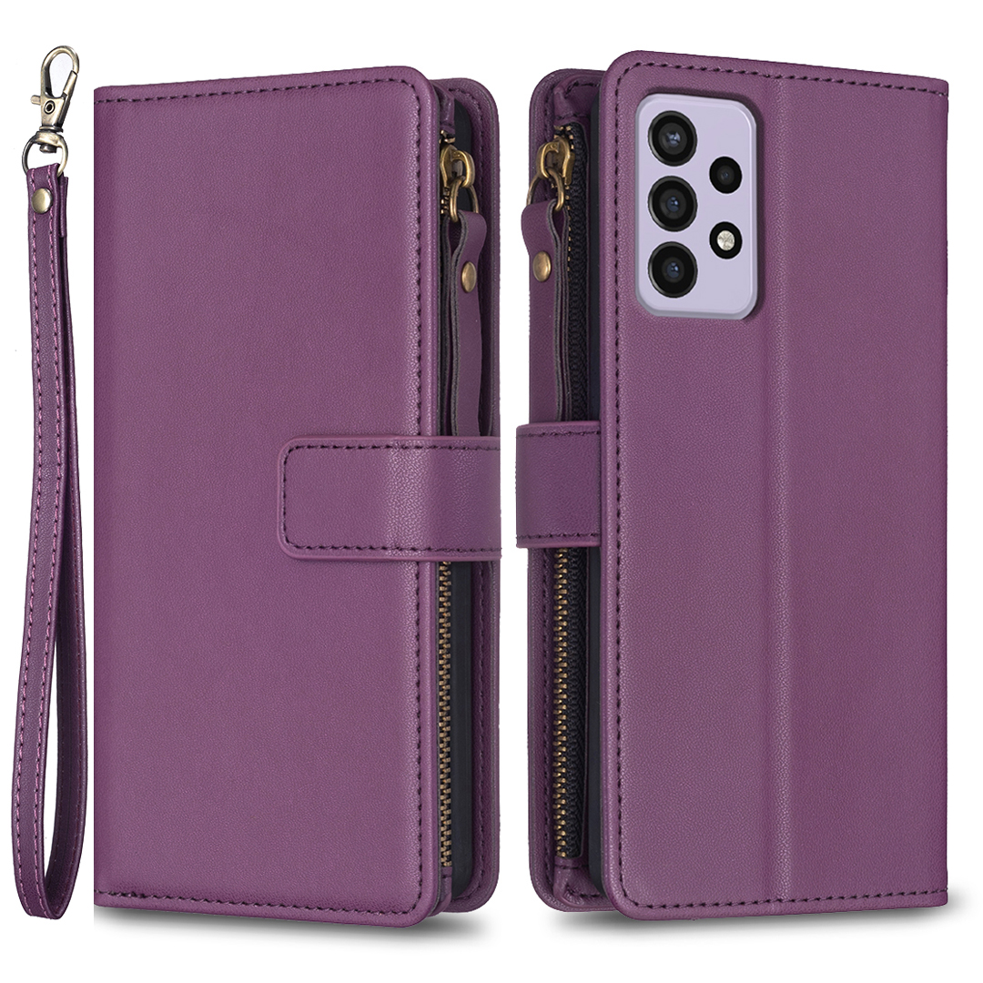 BF Style-19 Für Samsung Galaxy A33 5G Telefon Lederhülle Reißverschluss Pocket Telefonabdeckung Mit Stand Wallet - Dunkelviolett, Samsung Galaxy A33 5G
BF Style-19 Für Samsung Galaxy A33 5G Telefon Lederhülle Reißverschluss Pocket Telefonabdeckung Mit Stand Wallet - Dunkelviolett, Samsung Galaxy A33 5G