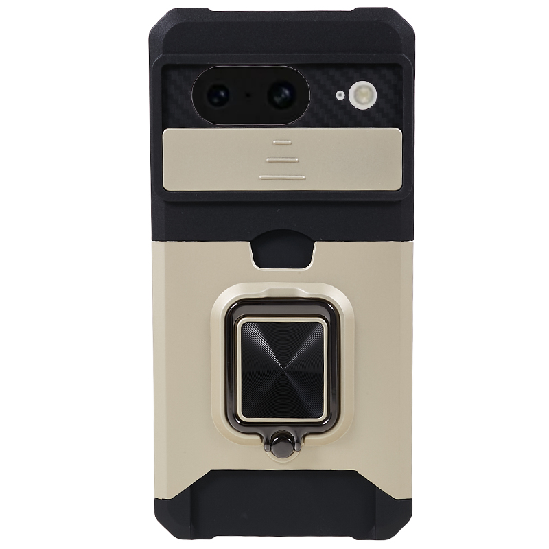 Für Google Pixel 8 Kartenhalter Kickstand Telefonhülle Dia -objektivschutz PC+TPU -telefonabdeckung - Gold, Google Pixel 8
Für Google Pixel 8 Kartenhalter Kickstand Telefonhülle Dia -objektivschutz PC+TPU -telefonabdeckung - Gold, Google Pixel 8