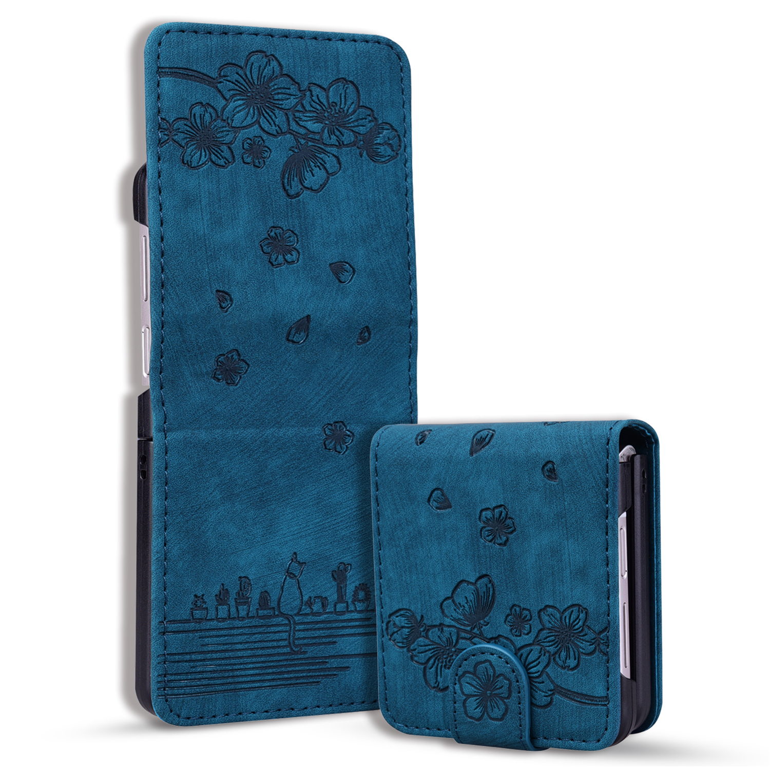 Für Samsung Galaxy Z Flip3 5G Gedruckte Katzenblumenabdeckung PU Lederkartenhalter Telefon Hülle - Blau, Samsung Galaxy Z Flip3 5G
Für Samsung Galaxy Z Flip3 5G Gedruckte Katzenblumenabdeckung PU Lederkartenhalter Telefon Hülle - Blau, Samsung Galaxy Z Flip3 5G