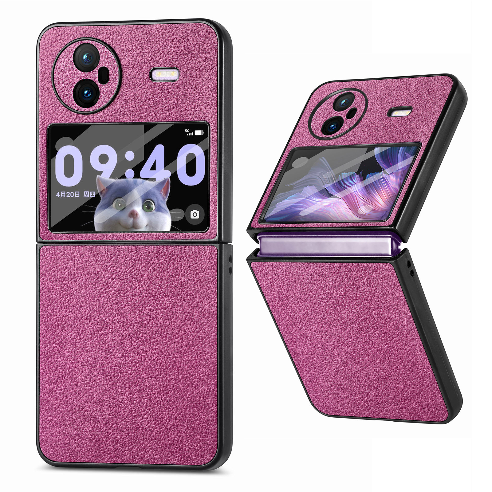 Für Vivo X Flip Litchi Textur Anti-slip-telefonhülle PU Leder + PC Schockdes Deckung Mit Kleinem Siebschildfilm - Lila, vivo X Flip
Für Vivo X Flip Litchi Textur Anti-slip-telefonhülle PU Leder + PC Schockdes Deckung Mit Kleinem Siebschildfilm - Lila, vivo X Flip
