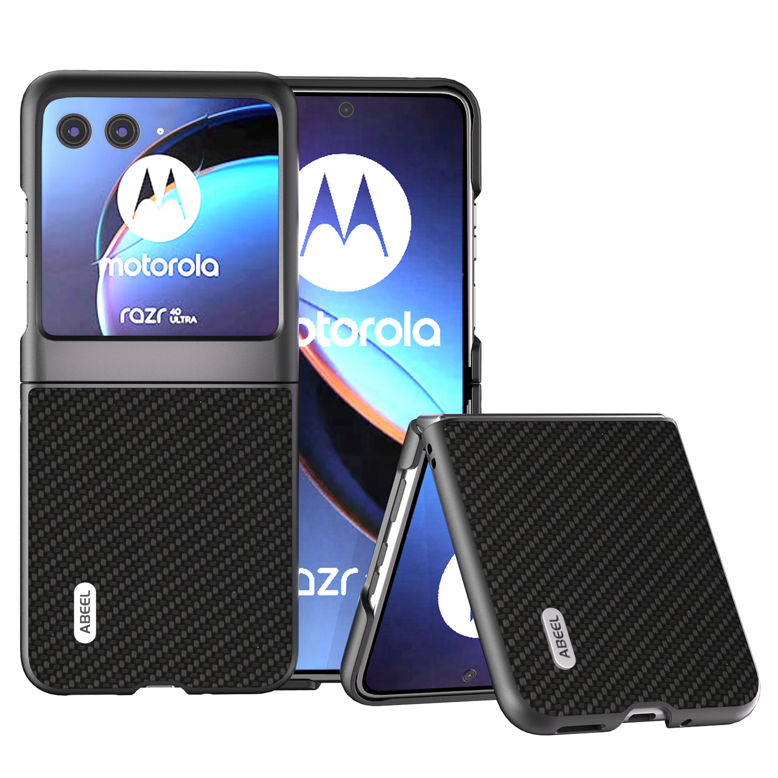 Abeel Für Motorola Razr 40 Ultra 5G PU Lederbeschichtete PC -hülle Carbonfaser Textur Schutzhilfe - Schwarz, Motorola Razr 40 Ultra 5G
Abeel Für Motorola Razr 40 Ultra 5G PU Lederbeschichtete PC -hülle Carbonfaser Textur Schutzhilfe - Schwarz, Motorola Razr 40 Ultra 5G