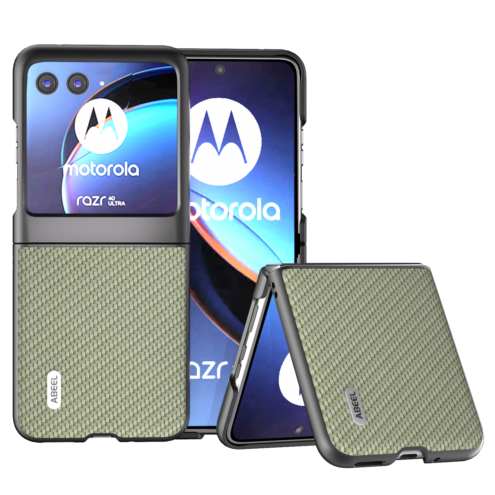Abeel Für Motorola Razr 40 Ultra 5G PU Lederbeschichtete PC -hülle Carbonfaser Textur Schutzhilfe - Grün, Motorola Razr 40 Ultra 5G
Abeel Für Motorola Razr 40 Ultra 5G PU Lederbeschichtete PC -hülle Carbonfaser Textur Schutzhilfe - Grün, Motorola Razr 40 Ultra 5G