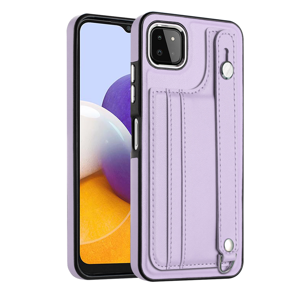 Für Samsung Galaxy A22 5G (eu-version) Kickstand-hülle YB Lederbeschichtung Series-5-kartenhalter Tpu-telefonabdeckung - Lila, Galaxy A22 5G (EU Version)
Für Samsung Galaxy A22 5G (eu-version) Kickstand-hülle YB Lederbeschichtung Series-5-kartenhalter Tpu-telefonabdeckung - Lila, Galaxy A22 5G (EU Version)