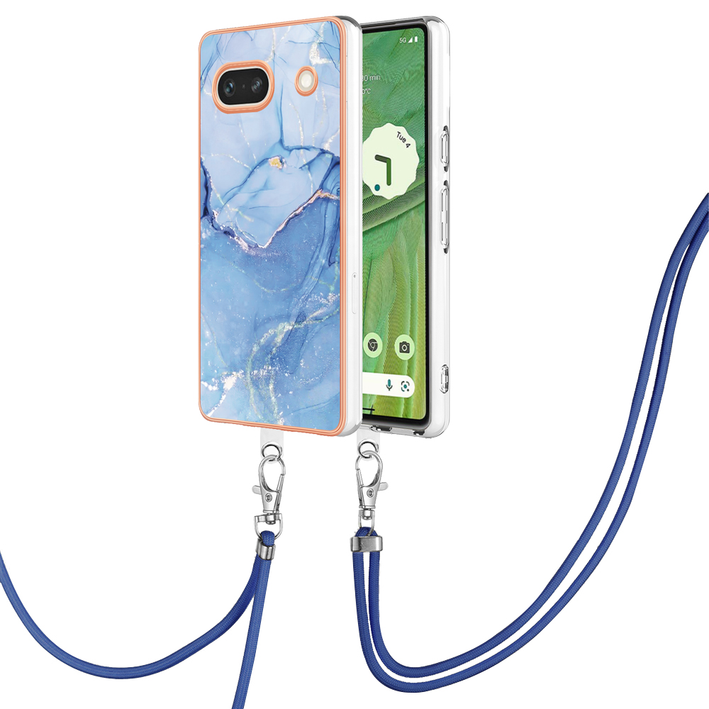 YB IMD Series-18 Style E Für Google Pixel 7a Marmormuster Elektroplating 2,0 mm Tpu-stoßdämpfung Telefonabdeckung Mit Lanyard - Blau, Google Pixel 7a
YB IMD Series-18 Style E Für Google Pixel 7a Marmormuster Elektroplating 2,0 mm Tpu-stoßdämpfung Telefonabdeckung Mit Lanyard - Blau, Google Pixel 7a