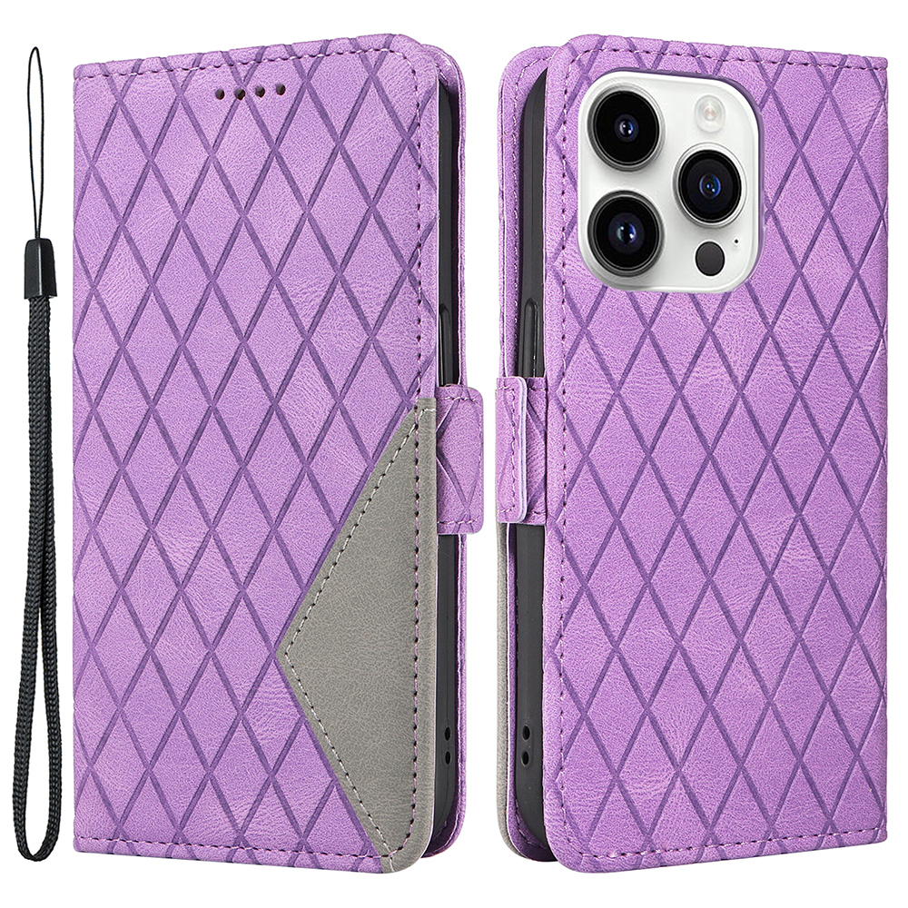 Für Iphone 15 Pro Max Rhombus Eingeprägte Brieftaschenhilfepulen PU -leder -ständer Cover - Lila, iPhone 15 Pro Max
Für Iphone 15 Pro Max Rhombus Eingeprägte Brieftaschenhilfepulen PU -leder -ständer Cover - Lila, iPhone 15 Pro Max