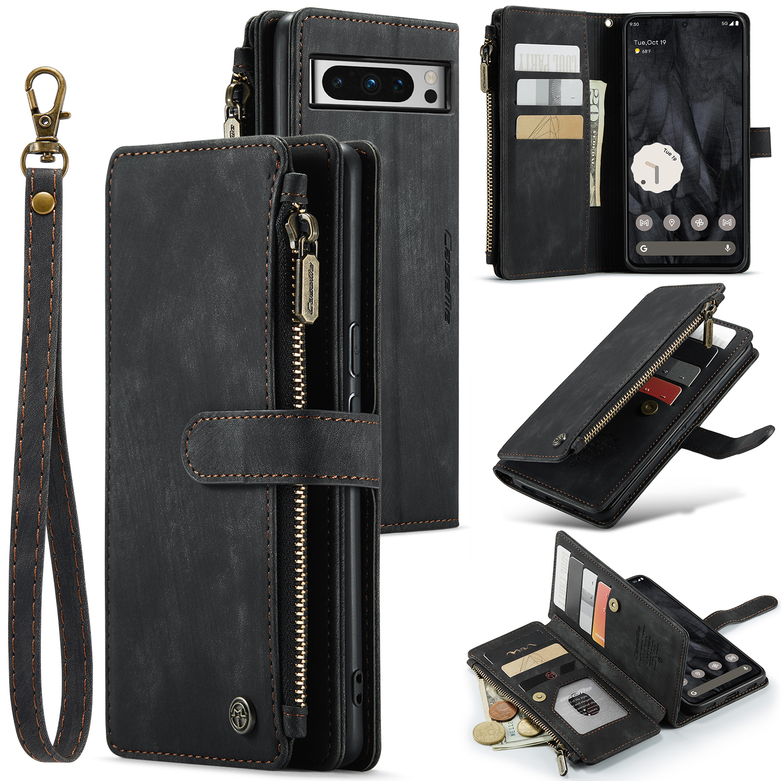 Caseme C30 -serie Für Google Pixel 8 Pro Reißverschluss Pocket Phone Hülle Card Slots Lederstand Cover Mit Riemen - Schwarz, Google Pixel 8 Pro
Caseme C30 -serie Für Google Pixel 8 Pro Reißverschluss Pocket Phone Hülle Card Slots Lederstand Cover Mit Riemen - Schwarz, Google Pixel 8 Pro