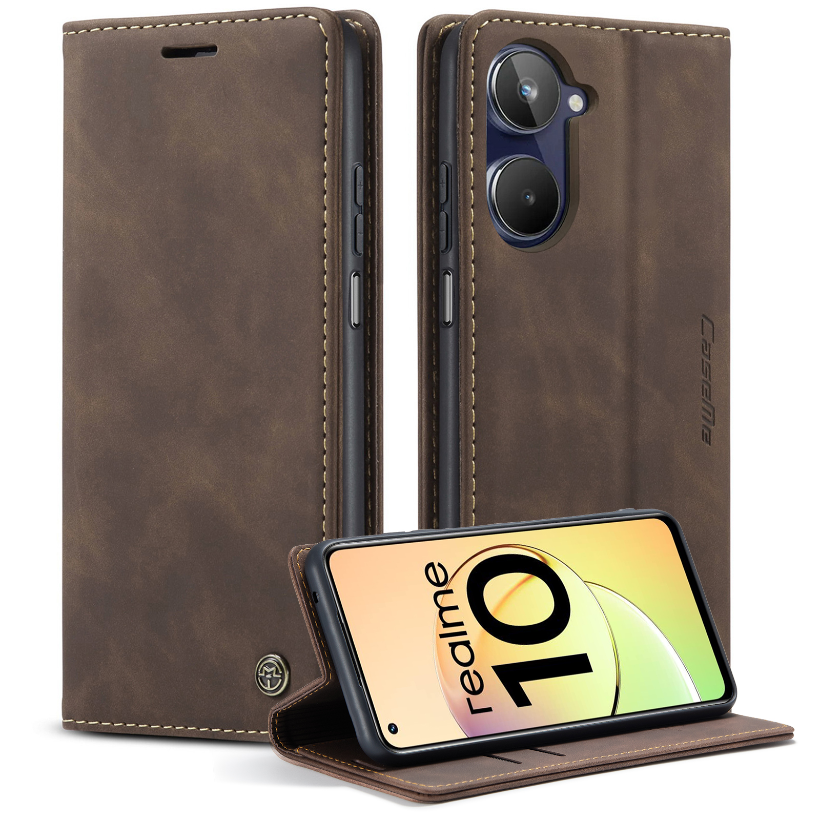 Caseme 013 -serie Für Realme 10 4G PU Leder -ständer Wallet Hülle Flip Handyabdeckung - Kaffee, Realme 10 4G
Caseme 013 -serie Für Realme 10 4G PU Leder -ständer Wallet Hülle Flip Handyabdeckung - Kaffee, Realme 10 4G