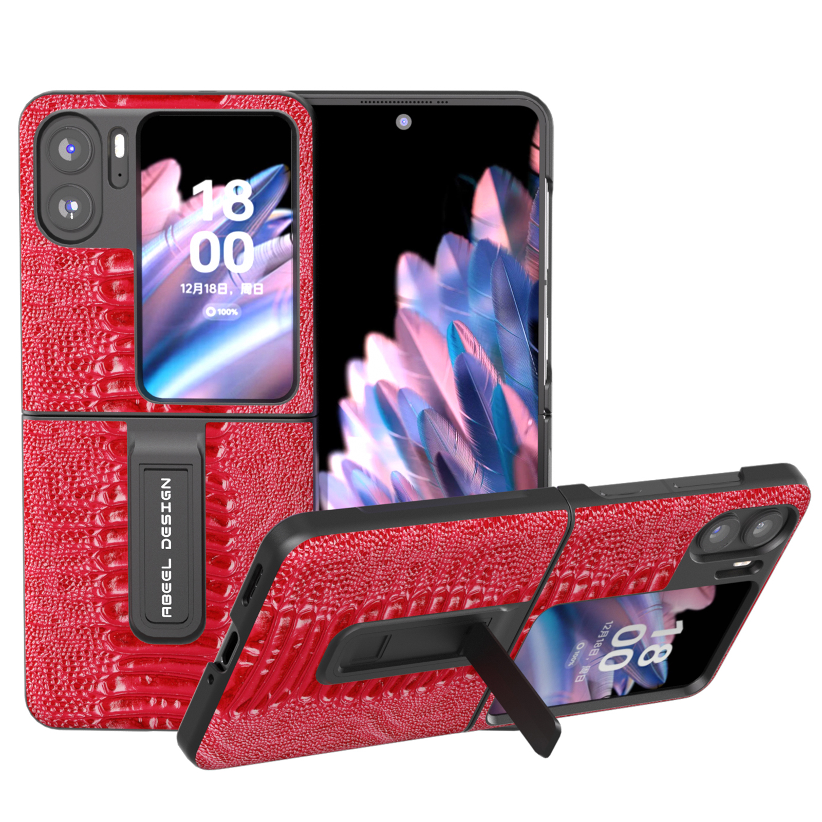 Abeel Für Oppo Finden Sie N2 Flip 5G Crocodile Texture Phone Hülle Echte Kuhleder+pc -kickständer Cover - Rot, Oppo Find N2 Flip 5G
Abeel Für Oppo Finden Sie N2 Flip 5G Crocodile Texture Phone Hülle Echte Kuhleder+pc -kickständer Cover - Rot, Oppo Find N2 Flip 5G