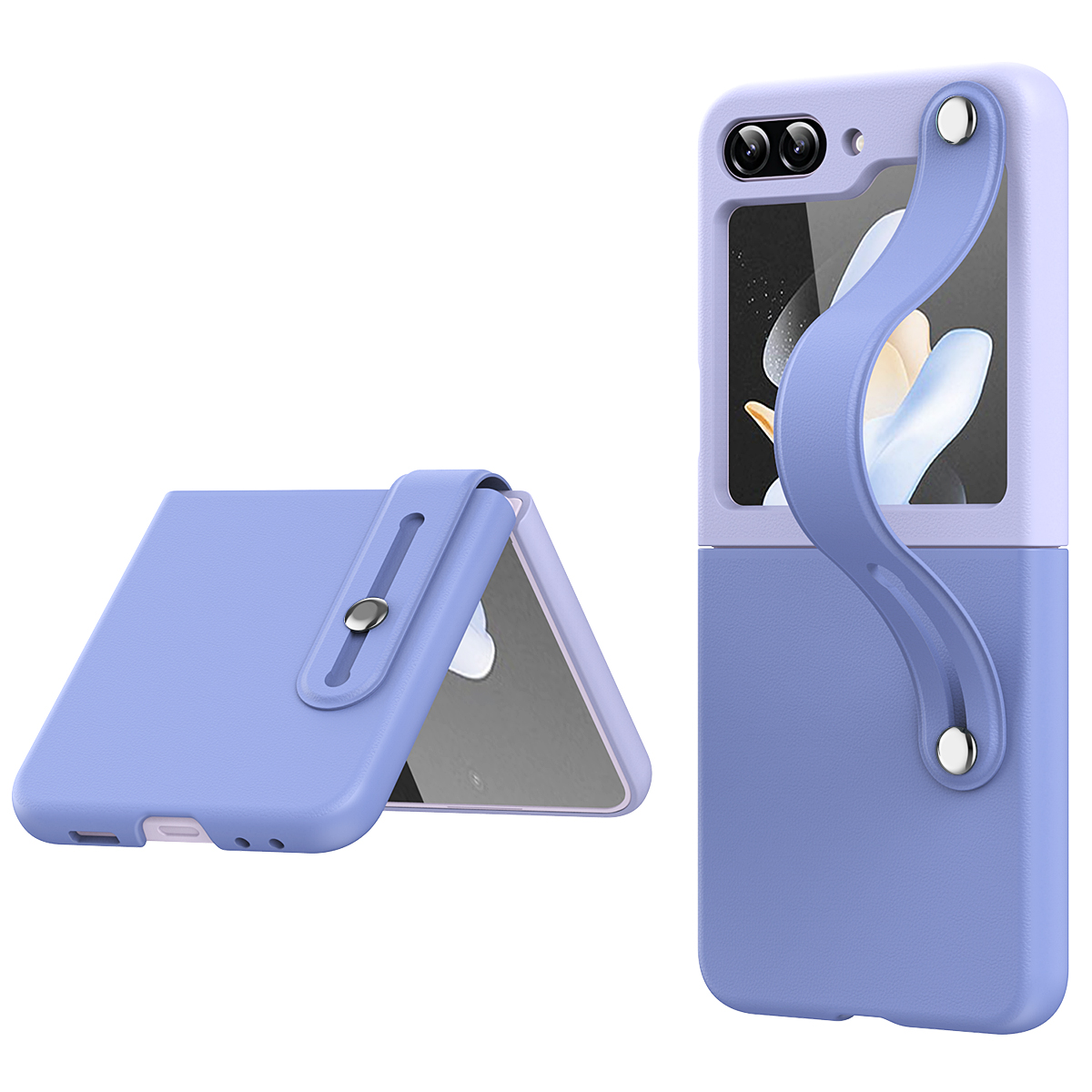 Für Samsung Galaxy Z Flip5 5G Kontrastfarbe PU Leder -leder -pc -telefonhülle Handriemper - Himmelblaues Hellpurpur, Galaxy Z Flip5 5G
Für Samsung Galaxy Z Flip5 5G Kontrastfarbe PU Leder -leder -pc -telefonhülle Handriemper - Himmelblaues Hellpurpur, Galaxy Z Flip5 5G