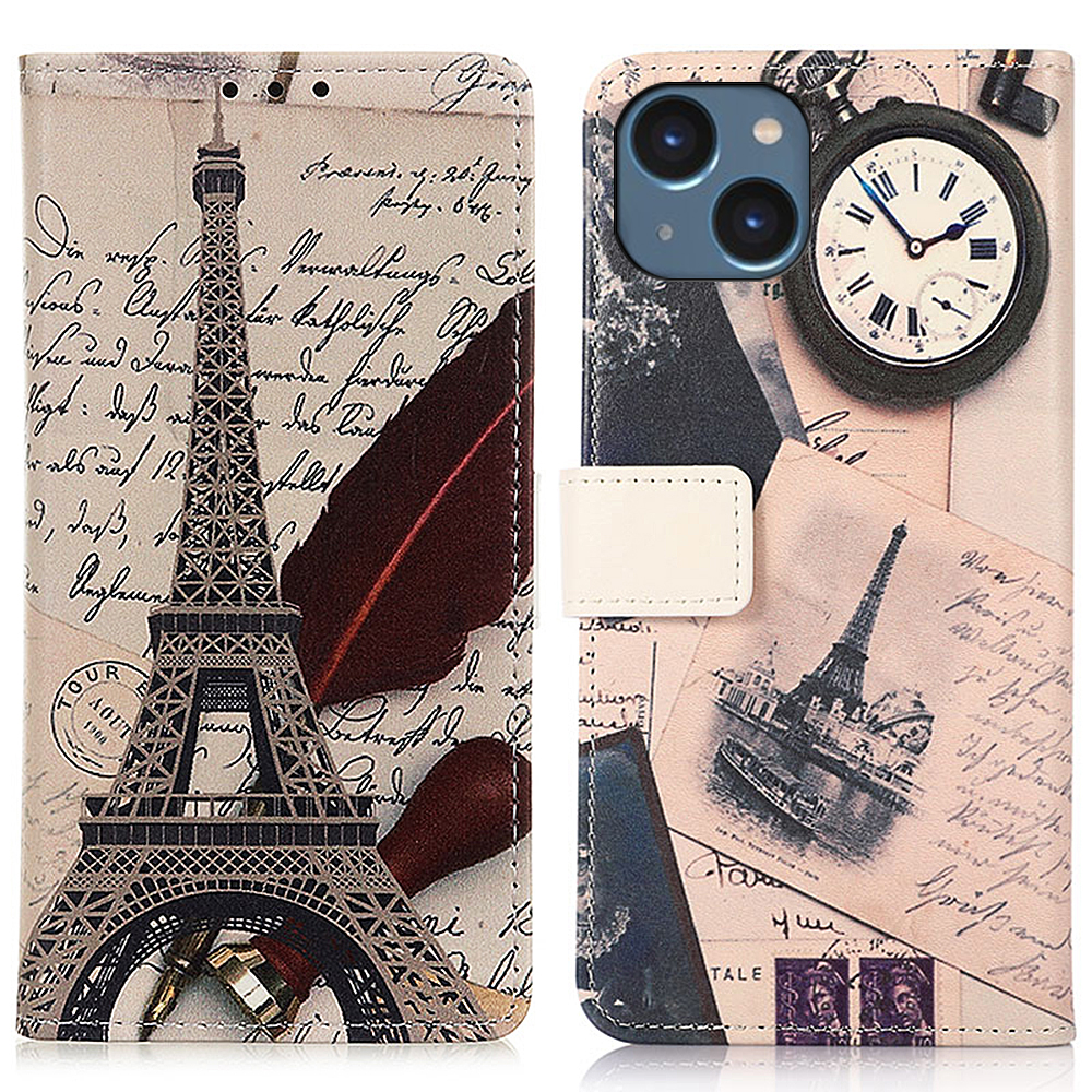 PU Ledermuster Druckkoffer Für Iphone 15, Stand Wallet Wallet Full Protection Telefonabdeckung - Turm Und Feder, iPhone 15
PU Ledermuster Druckkoffer Für Iphone 15, Stand Wallet Wallet Full Protection Telefonabdeckung - Turm Und Feder, iPhone 15