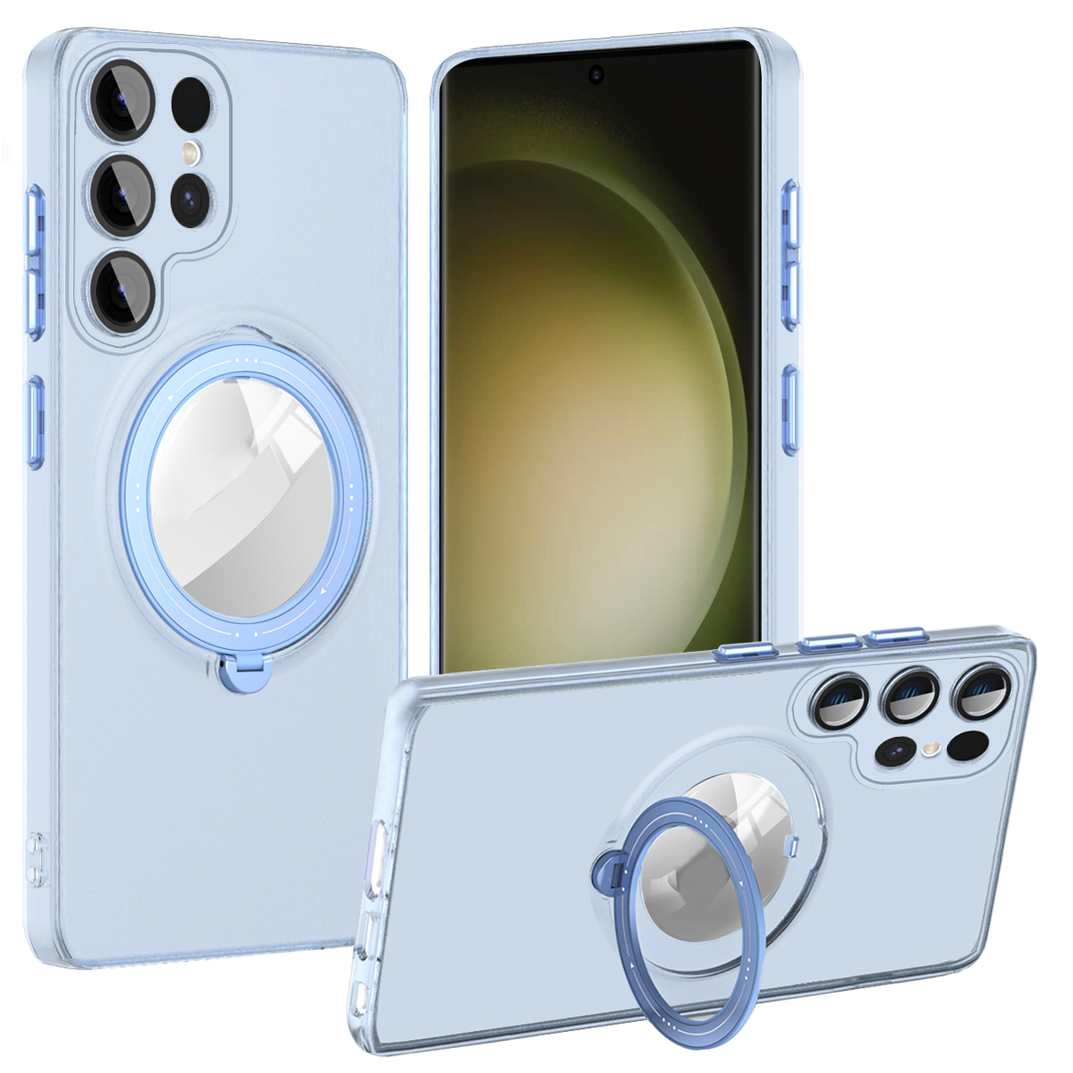 Für Samsung Galaxy S23 Ultra Magnetic Phone Case PC+TPU -abdeckung Mit Konvexem Linsenring -kickstand - Blau, Galaxy S23 Ultra
Für Samsung Galaxy S23 Ultra Magnetic Phone Case PC+TPU -abdeckung Mit Konvexem Linsenring -kickstand - Blau, Galaxy S23 Ultra