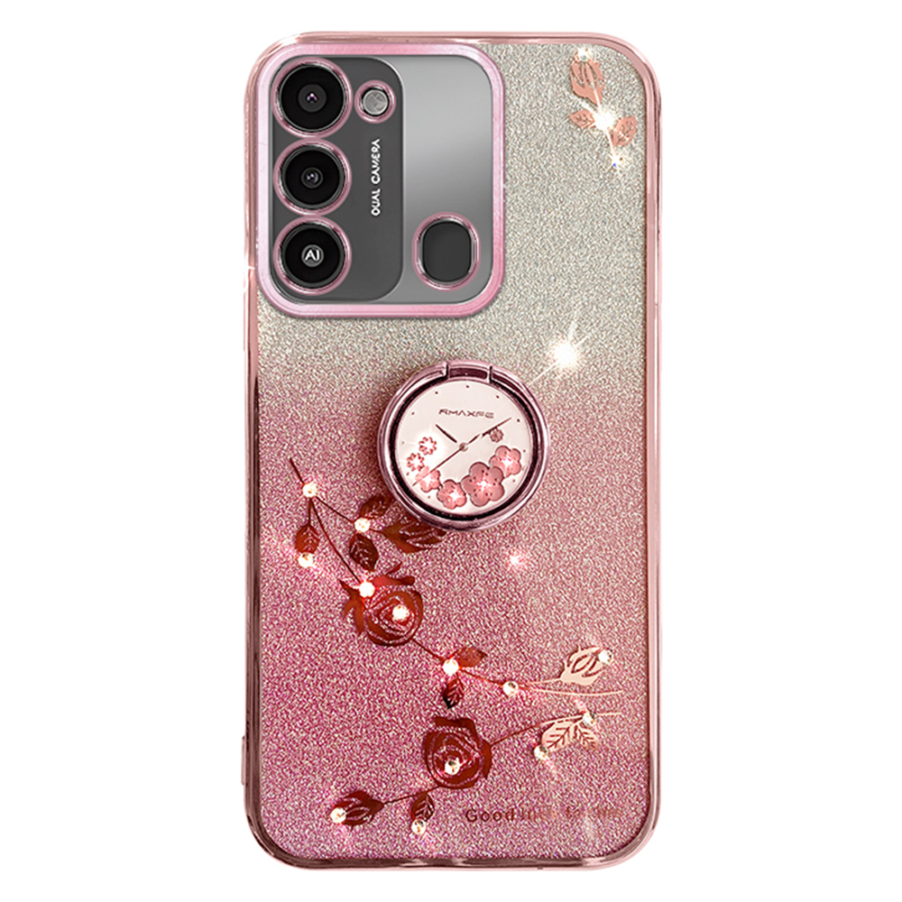 Für Tecno Spark Go 2022 Ring Kickstand Glitzer TPU -fall -gradientenblumenmuster Telefonabdeckung - Roségold, Tecno Spark Go 2022
Für Tecno Spark Go 2022 Ring Kickstand Glitzer TPU -fall -gradientenblumenmuster Telefonabdeckung - Roségold, Tecno Spark Go 2022