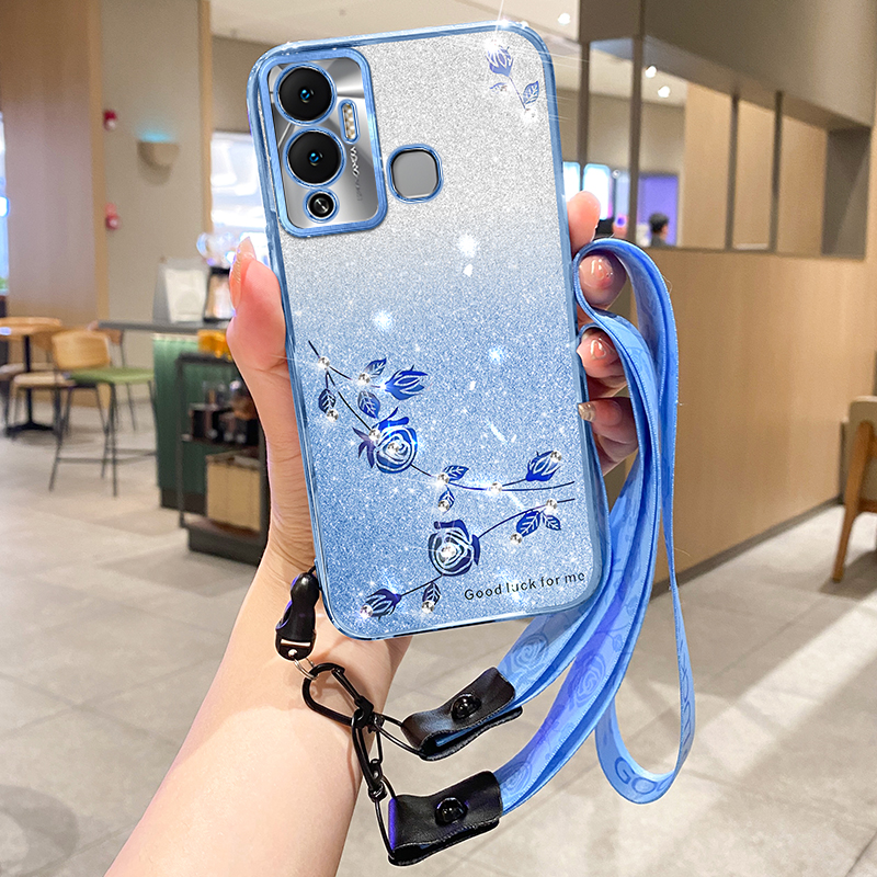 Für Infinix Hot 12 Play 4G Gradienten Glitzer Blumenmuster Telefonhülle TPU -rückdecke Mit Riemen - Blau, Infinix Hot 12 Play 4G
Für Infinix Hot 12 Play 4G Gradienten Glitzer Blumenmuster Telefonhülle TPU -rückdecke Mit Riemen - Blau, Infinix Hot 12 Play 4G