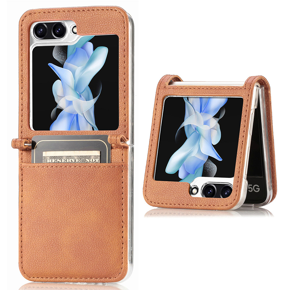 Schutzschlanker Hülle Für Samsung Galaxy Z Flip5 5G Litchi Texture Card Halter PU Leder PC Telefonabdeckung - Braun, Galaxy Z Flip5 5G
Schutzschlanker Hülle Für Samsung Galaxy Z Flip5 5G Litchi Texture Card Halter PU Leder PC Telefonabdeckung - Braun, Galaxy Z Flip5 5G