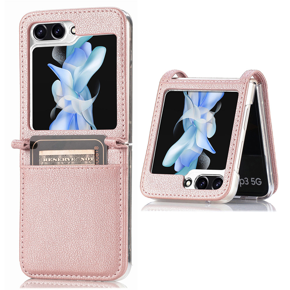 Schutzschlanker Hülle Für Samsung Galaxy Z Flip5 5G Litchi Texture Card Halter PU Leder PC Telefonabdeckung - Rosa, Galaxy Z Flip5 5G
Schutzschlanker Hülle Für Samsung Galaxy Z Flip5 5G Litchi Texture Card Halter PU Leder PC Telefonabdeckung - Rosa, Galaxy Z Flip5 5G