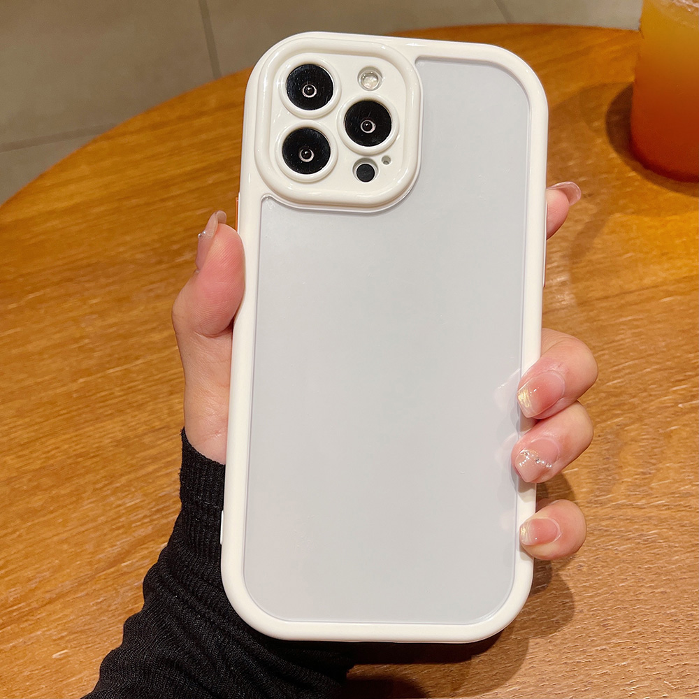 Für Iphone 14 Pro Candy Color Frame Tpu+acrylschockdelie. - Milchweiß, iPhone 14 Pro 
Für Iphone 14 Pro Candy Color Frame Tpu+acrylschockdelie. - Milchweiß, iPhone 14 Pro