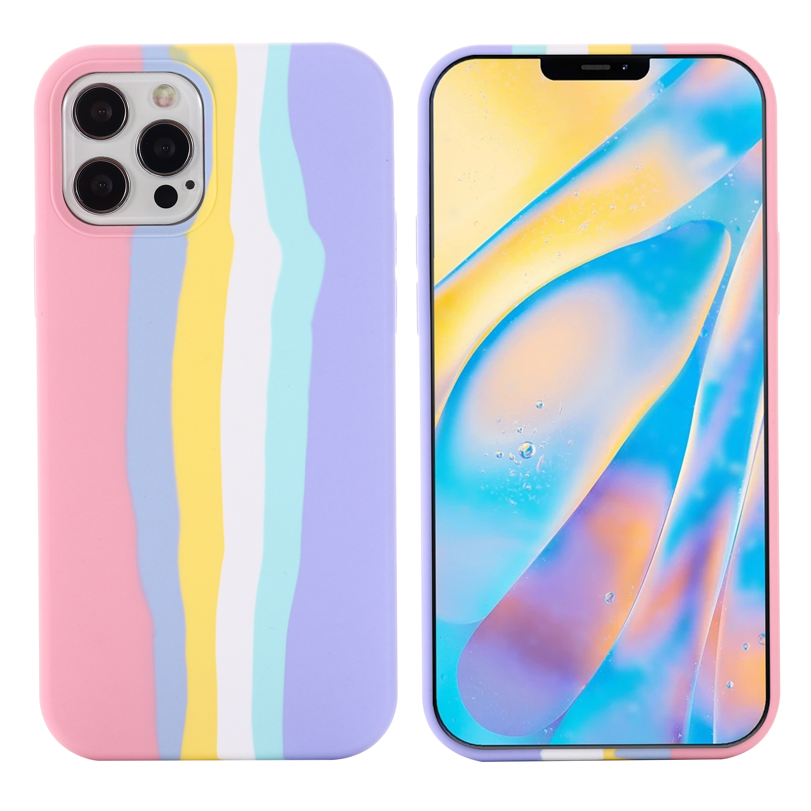 Für Iphone 15 Pro Max Rainbow Gummierte Flüssige Silikon+pc Anti-kratzer-abdeckung Faserfaser Telefonhülle - Rosa, iPhone 15 Pro Max
Für Iphone 15 Pro Max Rainbow Gummierte Flüssige Silikon+pc Anti-kratzer-abdeckung Faserfaser Telefonhülle - Rosa, iPhone 15 Pro Max
