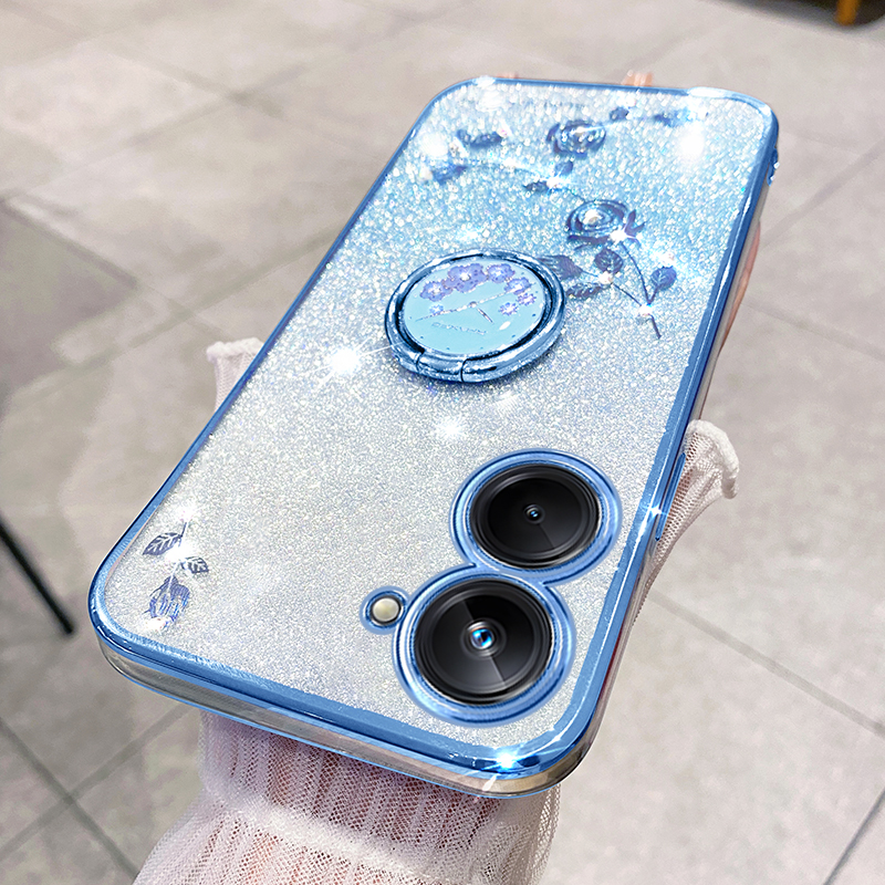 Für Realme 10 Pro 5G Glitzer -gradient TPU Phone Hülle Blume Strass Ring Kickstand Cover - Blau, Realme 10 Pro 5G
Für Realme 10 Pro 5G Glitzer -gradient TPU Phone Hülle Blume Strass Ring Kickstand Cover - Blau, Realme 10 Pro 5G