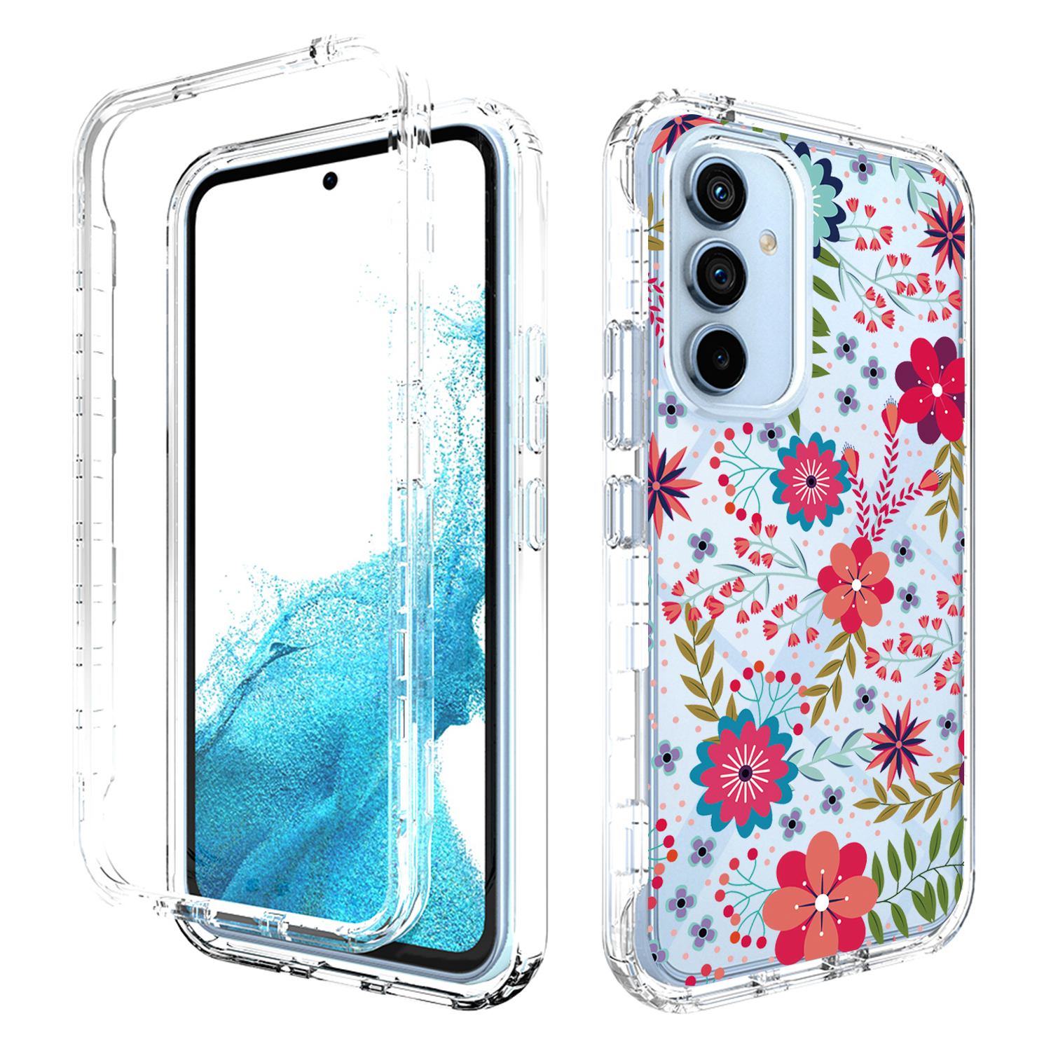 Für Samsung Galaxy A54 5G PC Frame + TPU Transparente Fallmuster-druckabdeckung Drop-proof-abdeckung - Blume Und Blatt, Galaxy A54 5G
Für Samsung Galaxy A54 5G PC Frame + TPU Transparente Fallmuster-druckabdeckung Drop-proof-abdeckung - Blume Und Blatt, Galaxy A54 5G