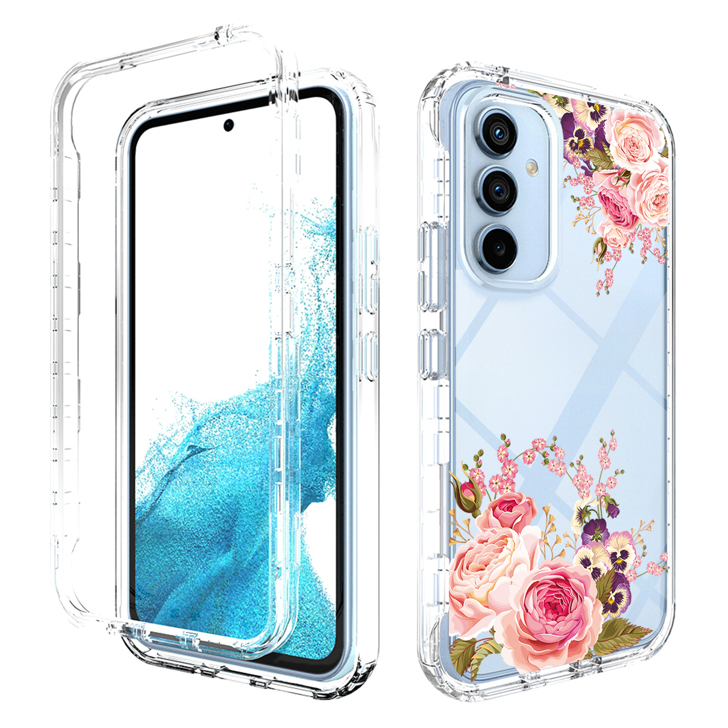 Für Samsung Galaxy A54 5G PC Frame + TPU Transparente Fallmuster-druckabdeckung Drop-proof-abdeckung - Rose, Galaxy A54 5G
Für Samsung Galaxy A54 5G PC Frame + TPU Transparente Fallmuster-druckabdeckung Drop-proof-abdeckung - Rose, Galaxy A54 5G