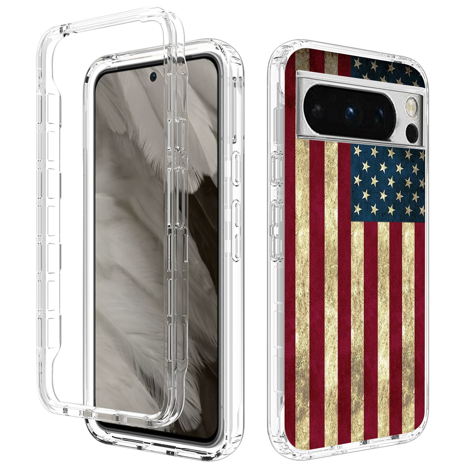 Musterdruckphase Für Google Pixel 8 Pro, Pc-frame + Tpu-anti-drop-löschen-telefonabdeckung - Amerikanische Flagge, Google Pixel 8 Pro
Musterdruckphase Für Google Pixel 8 Pro, Pc-frame + Tpu-anti-drop-löschen-telefonabdeckung - Amerikanische Flagge, Google Pixel 8 Pro