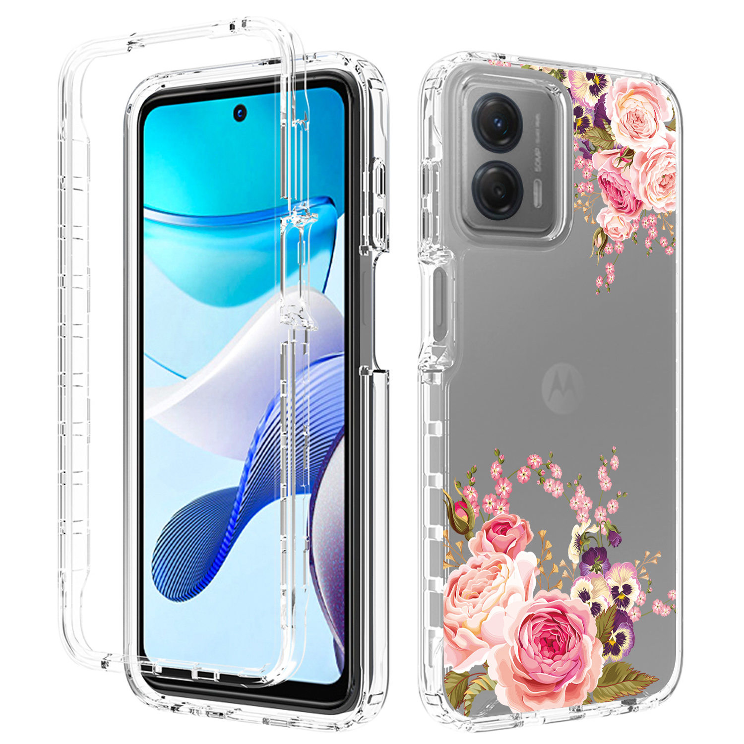 Für Motorola Moto G 5G (2023) / Moto G Power 5G Transparent Telefonkoffer PC Frame + TPU -musterdruckabdeckung - Rose, Motorola Moto G 5G (2023)
Für Motorola Moto G 5G (2023) / Moto G Power 5G Transparent Telefonkoffer PC Frame + TPU -musterdruckabdeckung - Rose, Motorola Moto G 5G (2023)