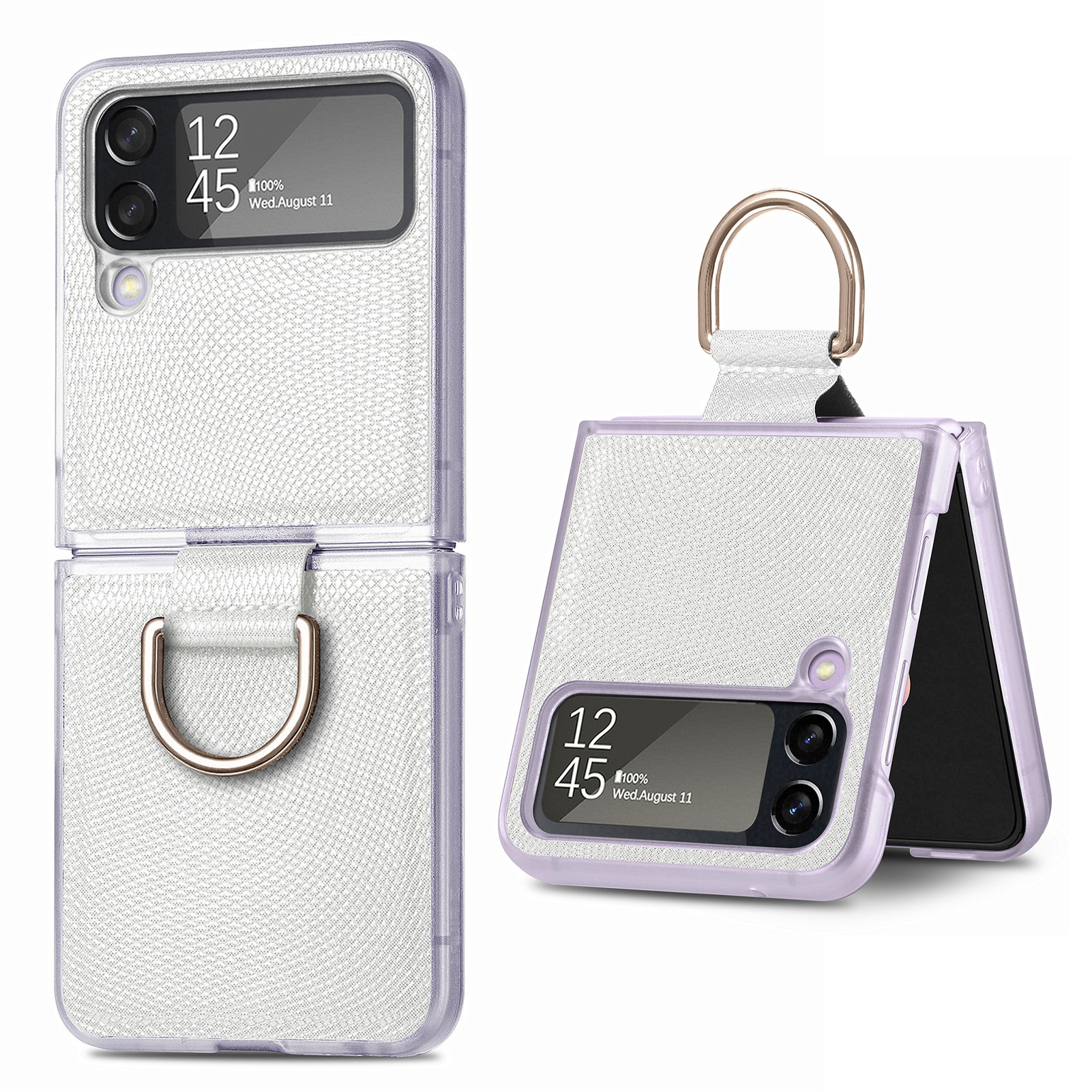 Für Samsung Galaxy Z Flip4 5G Finger Ring Phone Hülle PU -leder -hard -pc -abdeckung - Weiss, Galaxy Z Flip4 5G
Für Samsung Galaxy Z Flip4 5G Finger Ring Phone Hülle PU -leder -hard -pc -abdeckung - Weiss, Galaxy Z Flip4 5G
