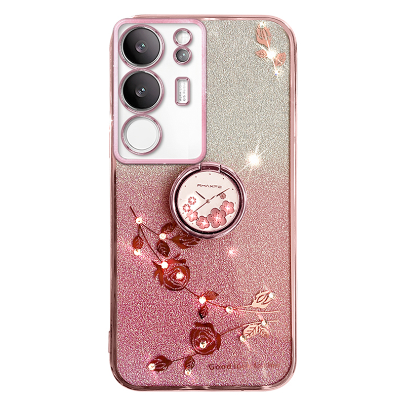 Für Vivo S17 Pro 5G Blumenmuster TPU Phone Case Ring Kick -stance -gradient Glitzer Rückzugsabdeckung - Roségold, vivo S17 Pro 5G
Für Vivo S17 Pro 5G Blumenmuster TPU Phone Case Ring Kick -stance -gradient Glitzer Rückzugsabdeckung - Roségold, vivo S17 Pro 5G