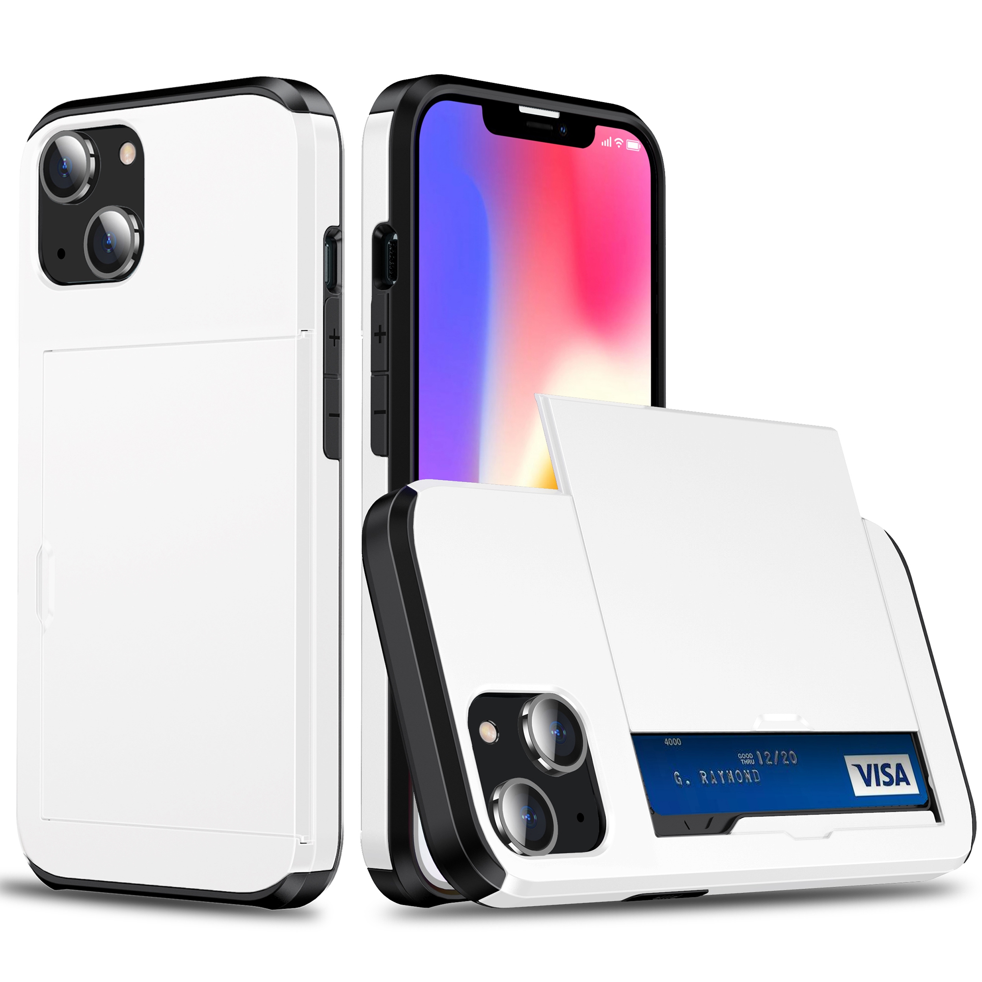 Kartenhalter-telefonhülle Für Iphone 15 Plus, TPU + PC Dual Layer Anti-drop-telefonabdeckung - Weiss, iPhone 15 Plus
Kartenhalter-telefonhülle Für Iphone 15 Plus, TPU + PC Dual Layer Anti-drop-telefonabdeckung - Weiss, iPhone 15 Plus