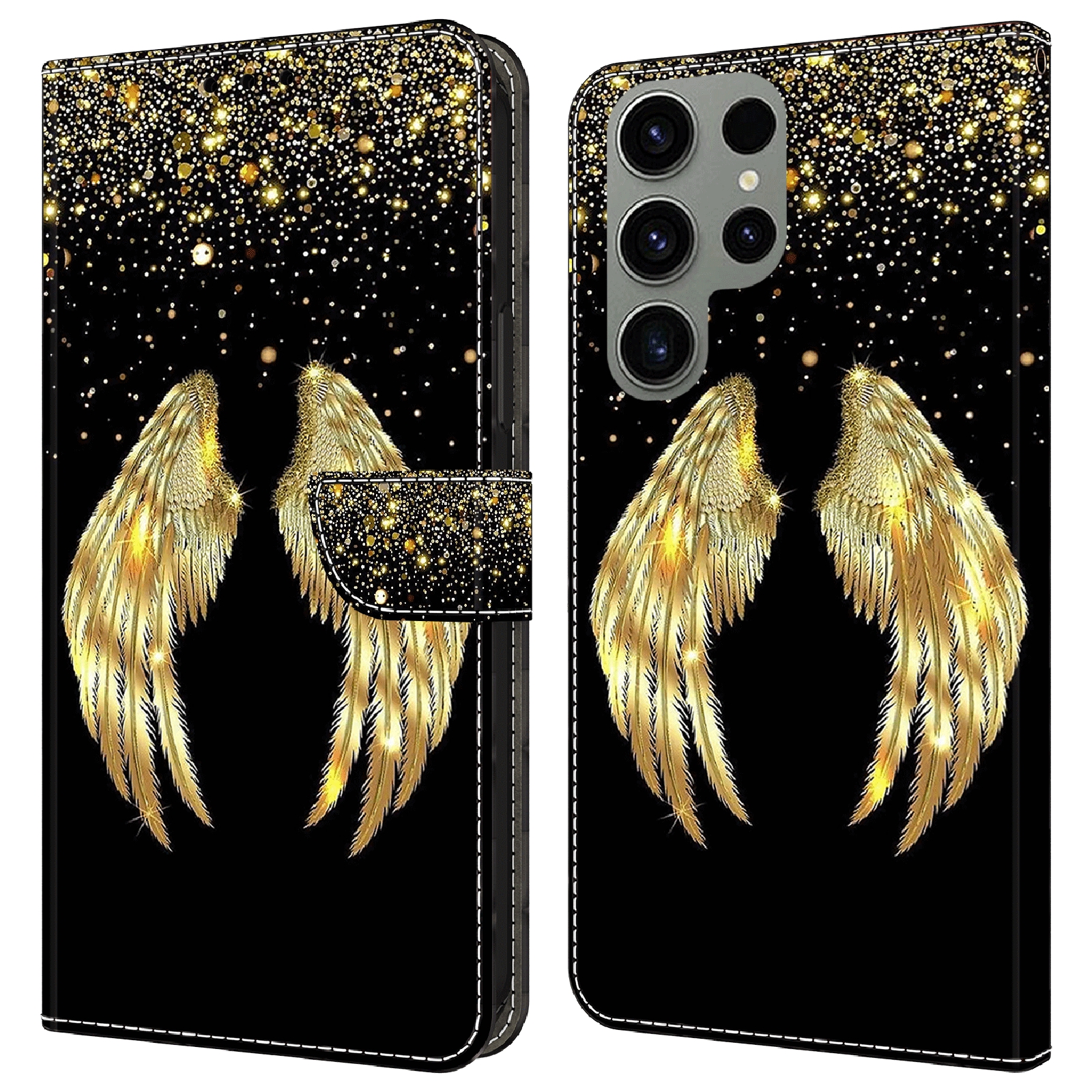 Für Samsung Galaxy S23 Ultra 3D Muster Phone Hülle PU Leder Brieftasche Cover - Gold Flügel, Galaxy S23 Ultra
Für Samsung Galaxy S23 Ultra 3D Muster Phone Hülle PU Leder Brieftasche Cover - Gold Flügel, Galaxy S23 Ultra